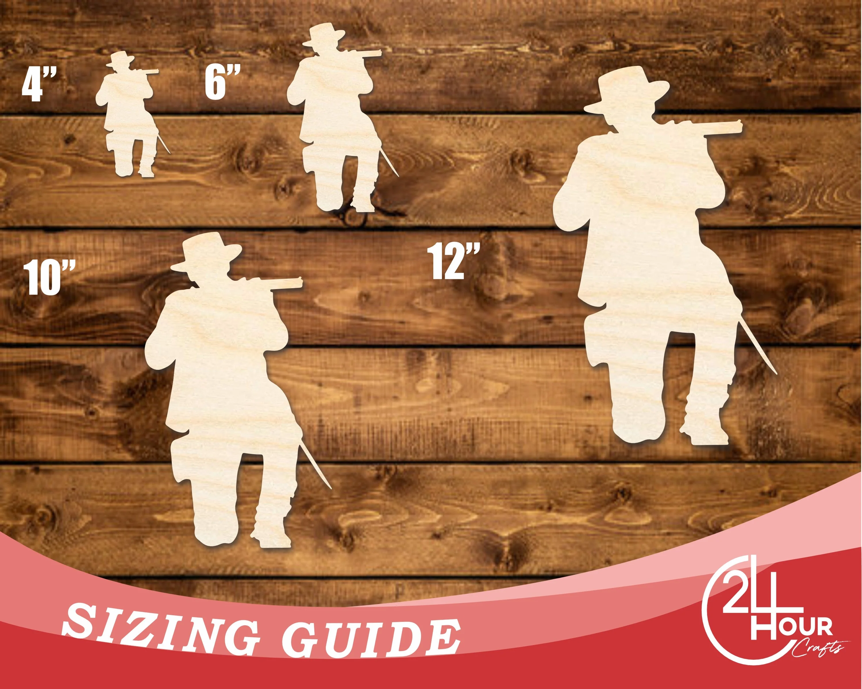 Unfinished Wood Shooting Soldier Shape | DIY Craft Cutout | up to 46" DIY - Image 3
