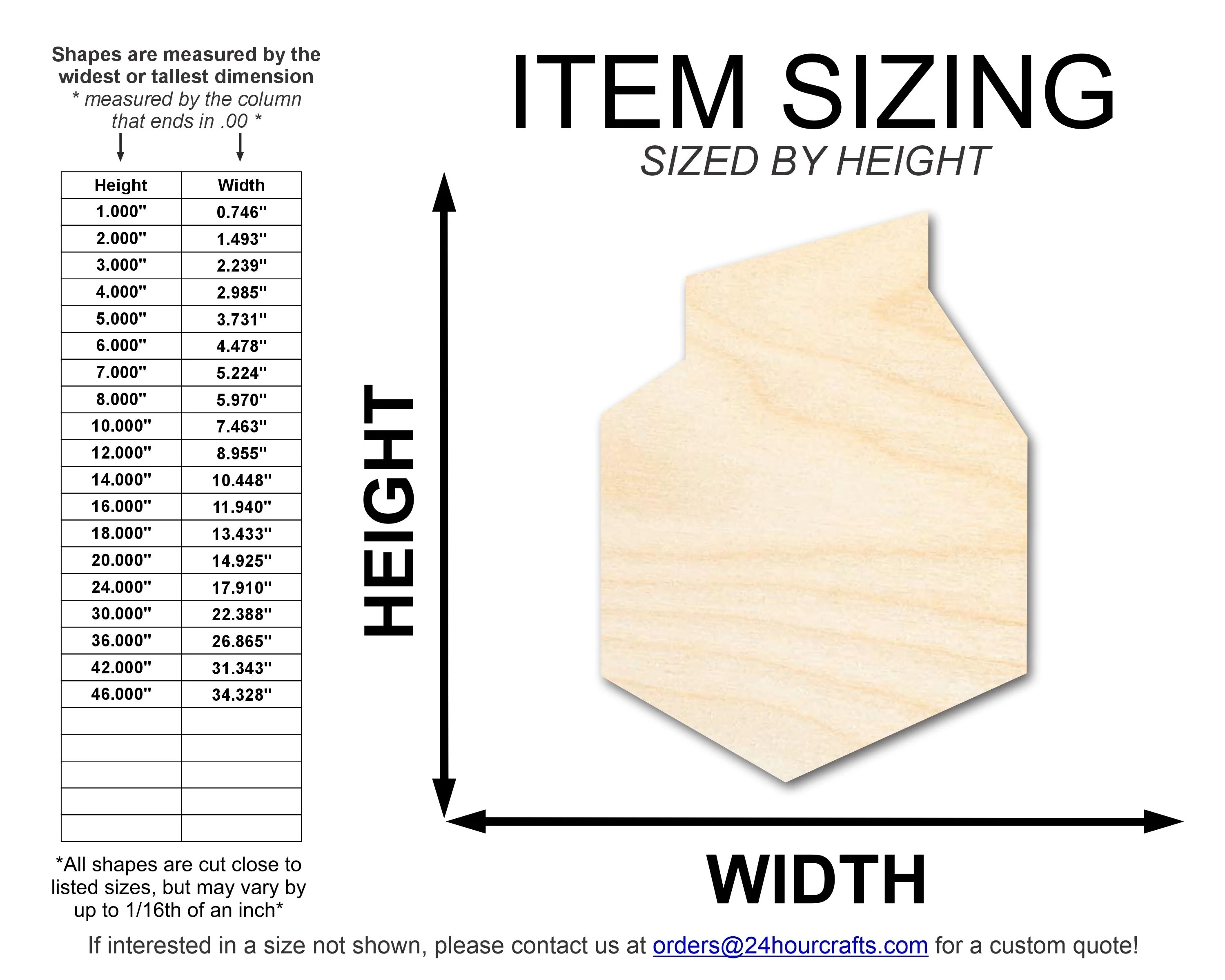Unfinished Wood Short Milk Carton Shape | DIY Craft Cutout | up to 46" DIY - Image 2