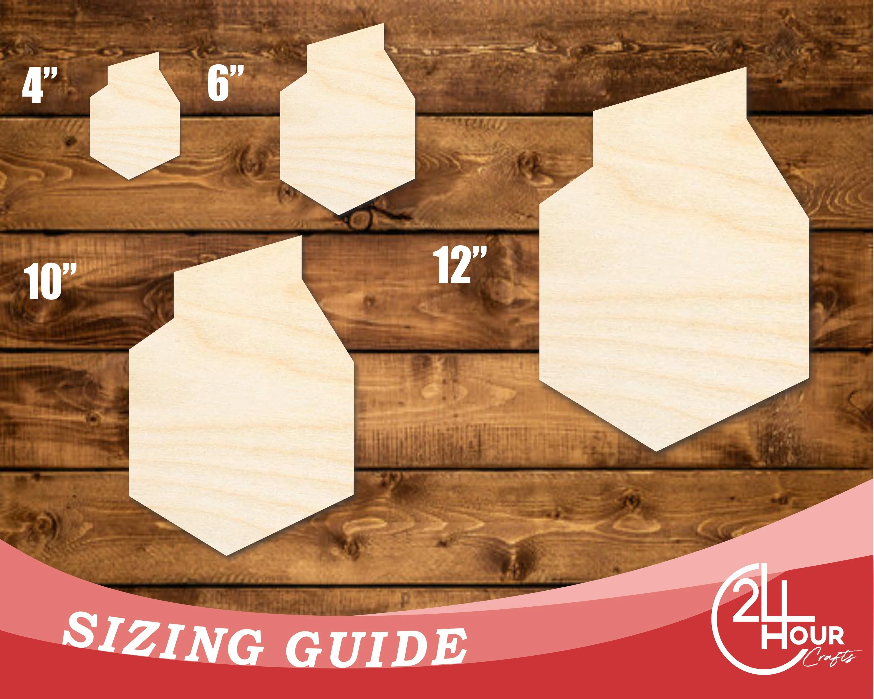Unfinished Wood Short Milk Carton Shape | DIY Craft Cutout | up to 46" DIY - Image 3