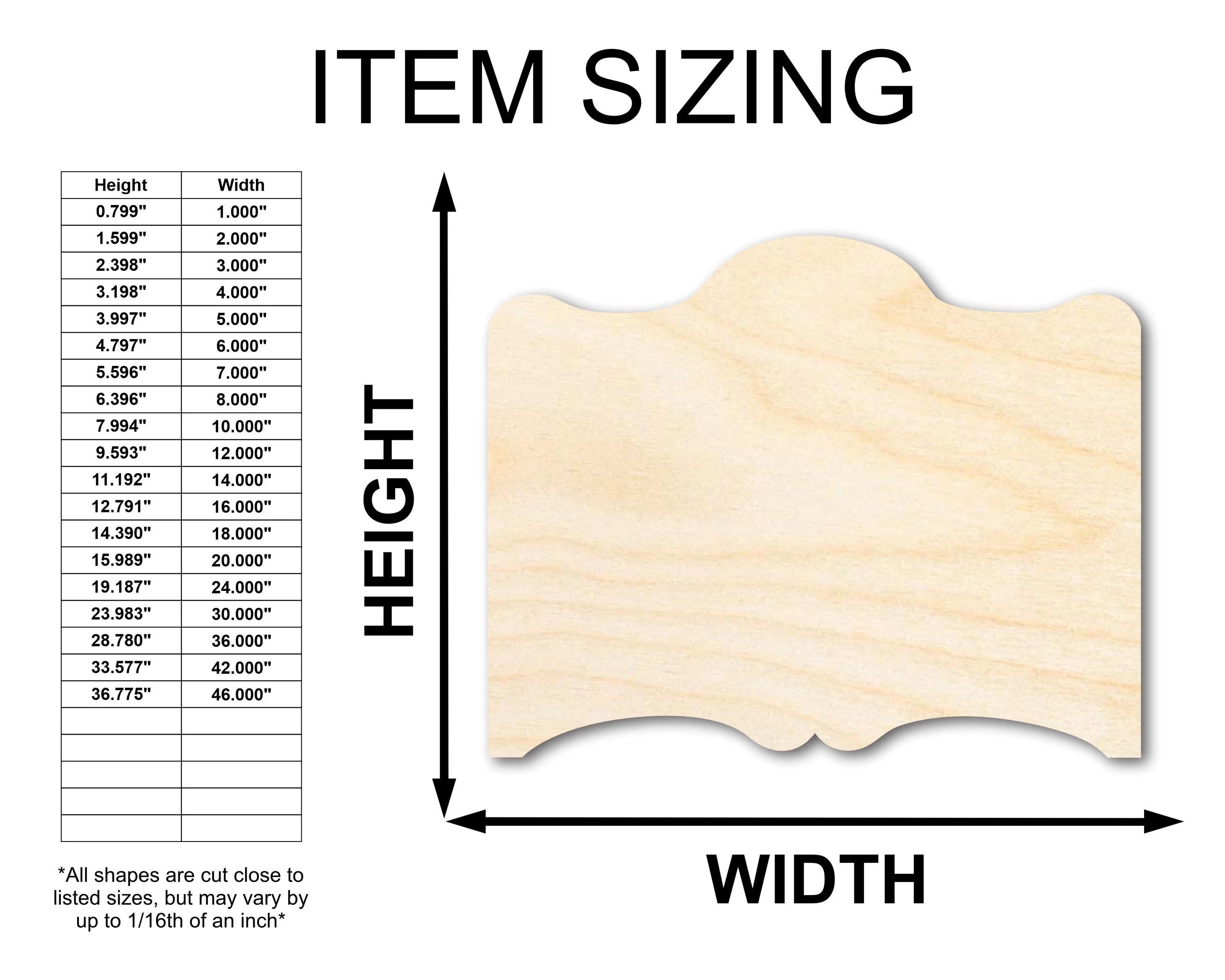 Unfinished Wood Sign Board Silhouette - Craft - up to 46" DIY - Image 2