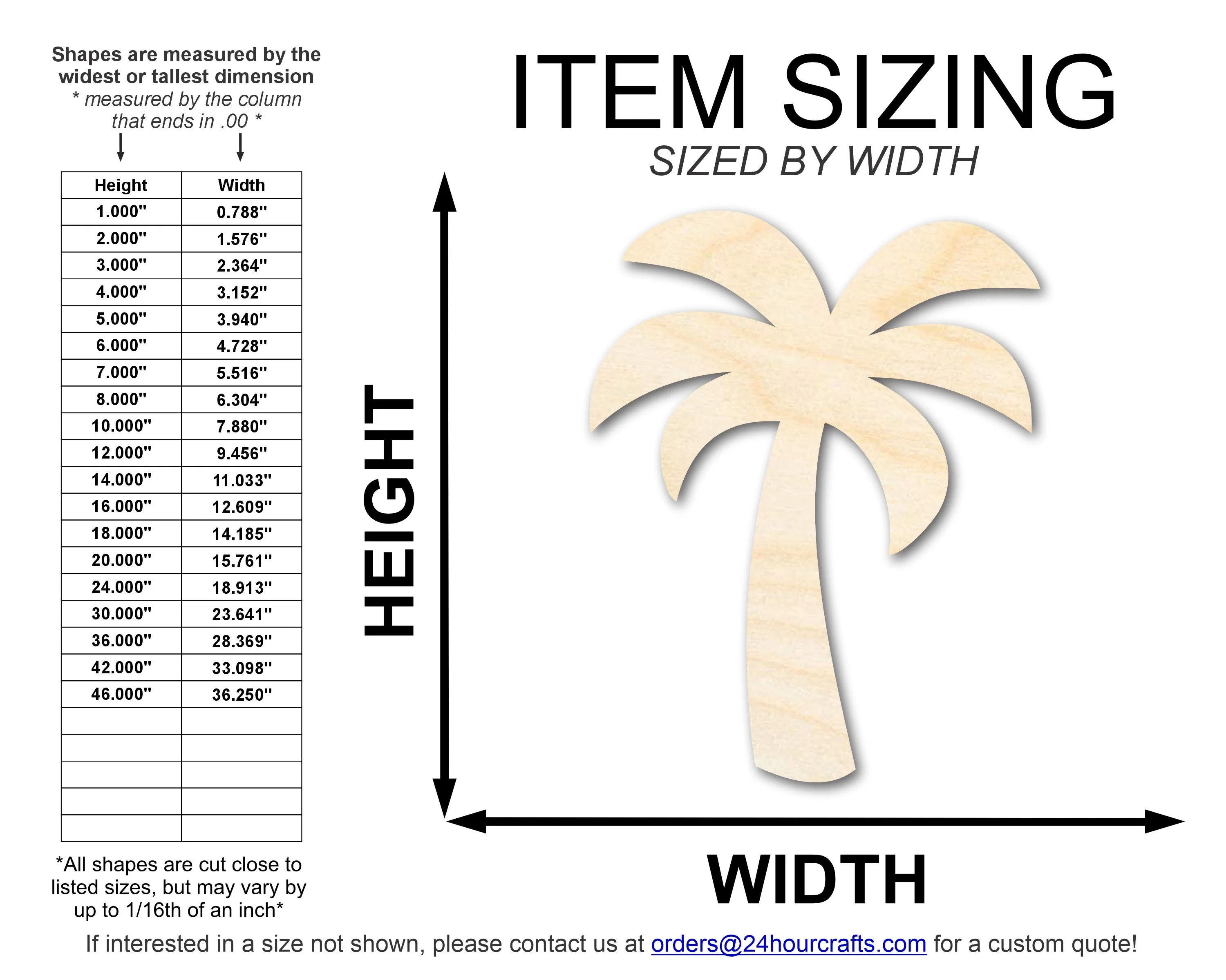 Unfinished Wood Simple Palm Tree Silhouette | DIY Tropical Beach Craft Cutout | up to 46" DIY - Image 2