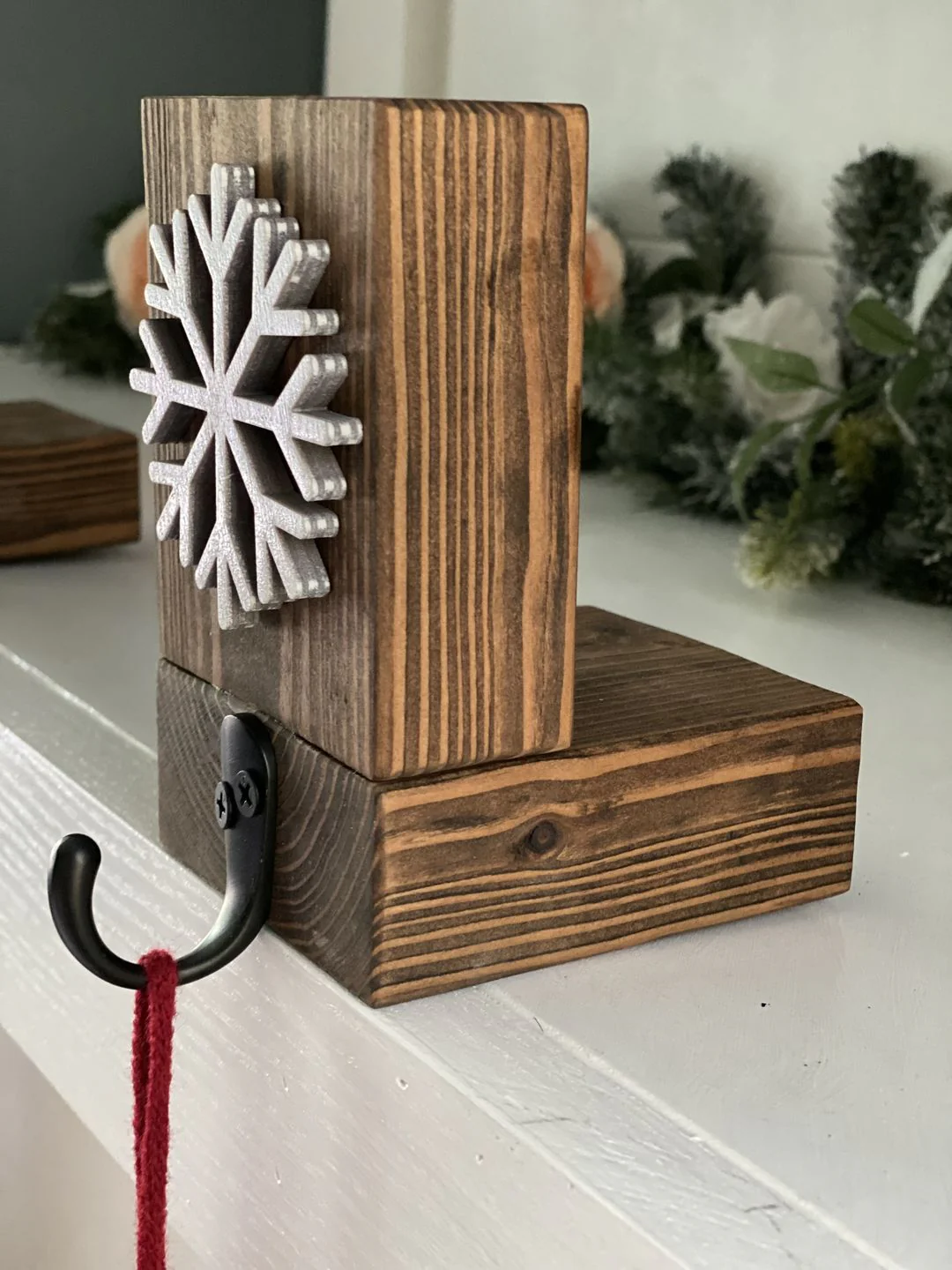 Unfinished Wood Simple Snowflake Shape - Winter Decor - Craft - up to 46" DIY - Image 4