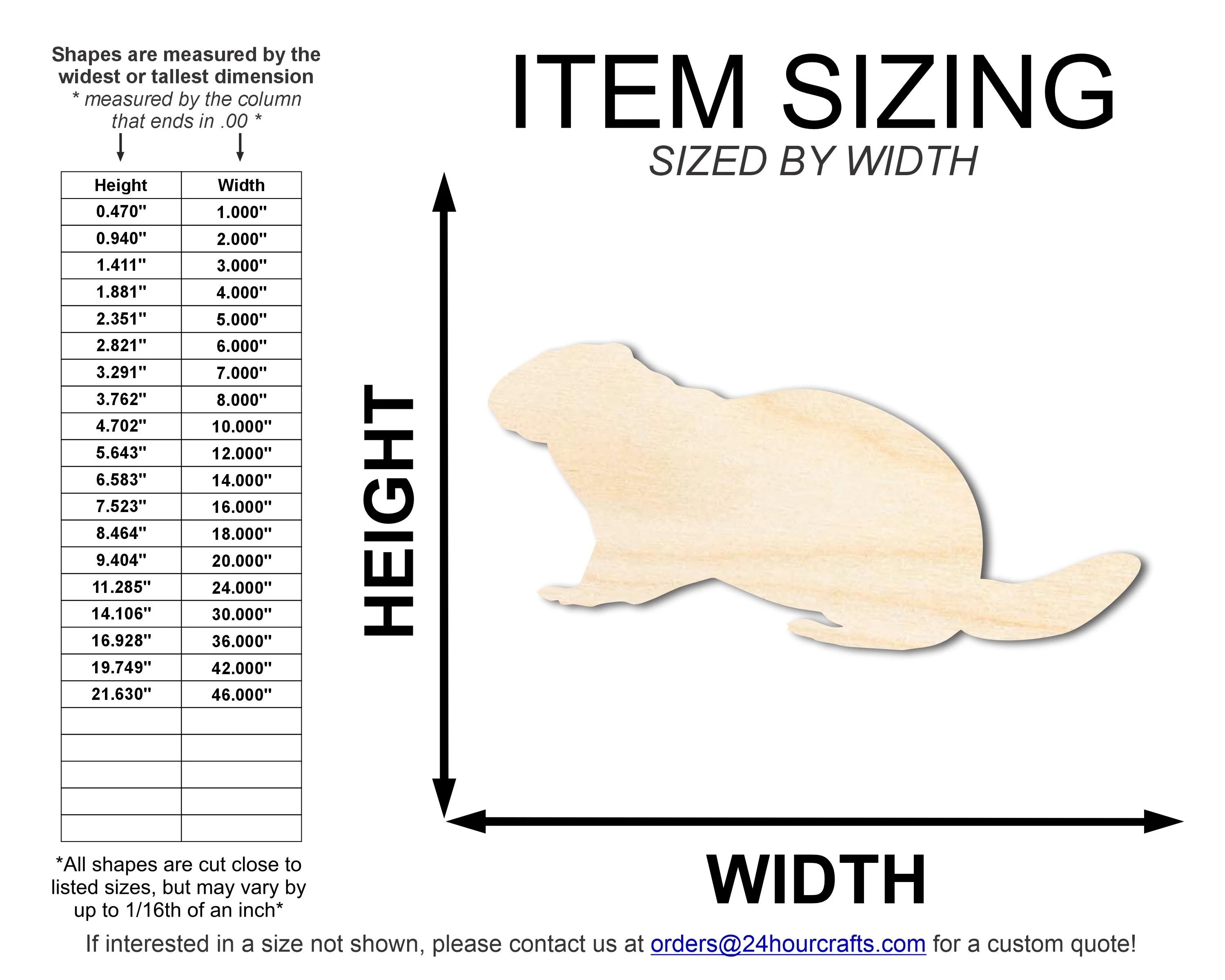 Unfinished Wood Sitting Groundhog Shape | Groundhog Day | DIY Craft Cutout | up to 46" DIY - Image 2