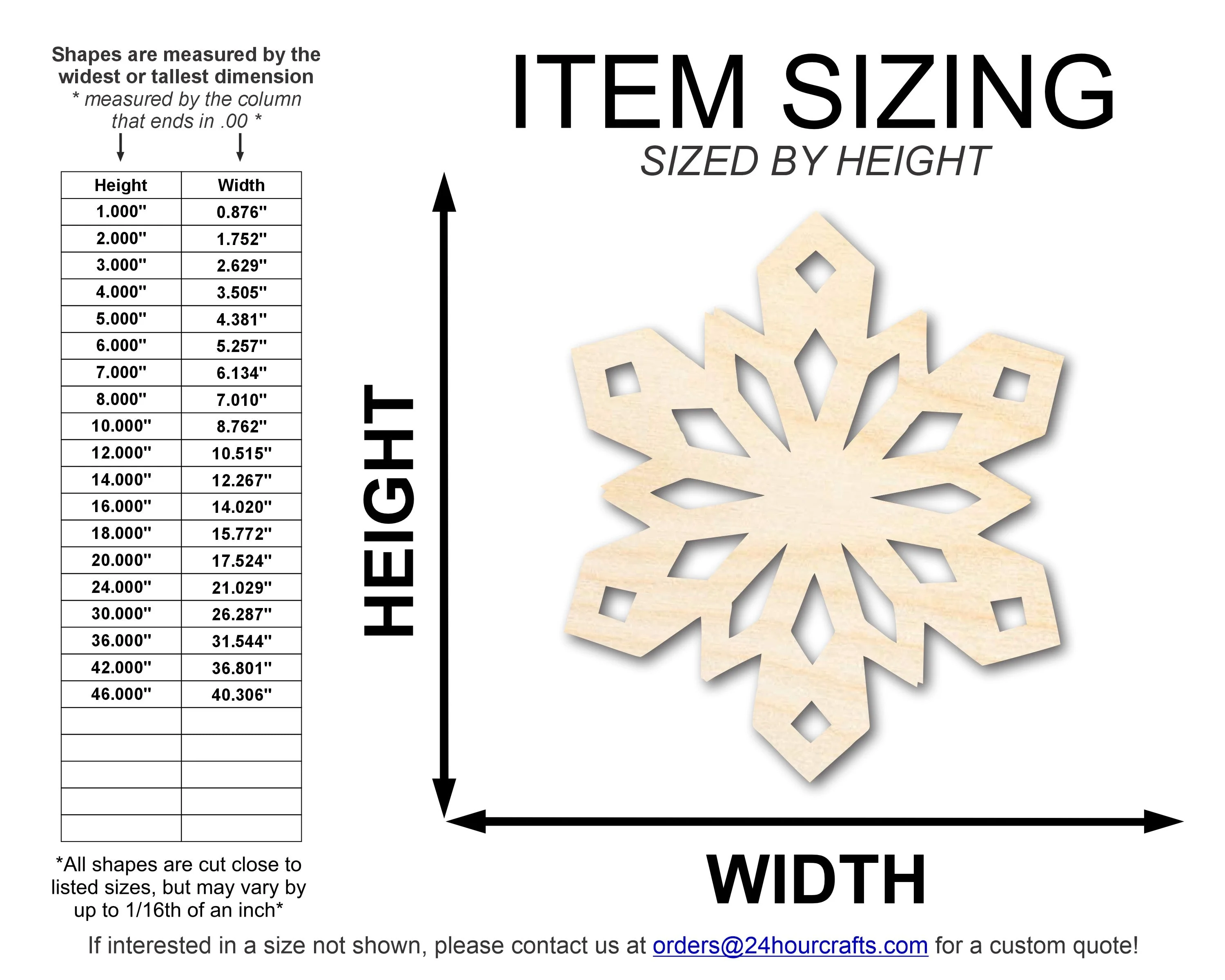 Unfinished Wood Snowflake Oragami Shape | DIY Craft Cutout | up to 46" DIY - Image 2