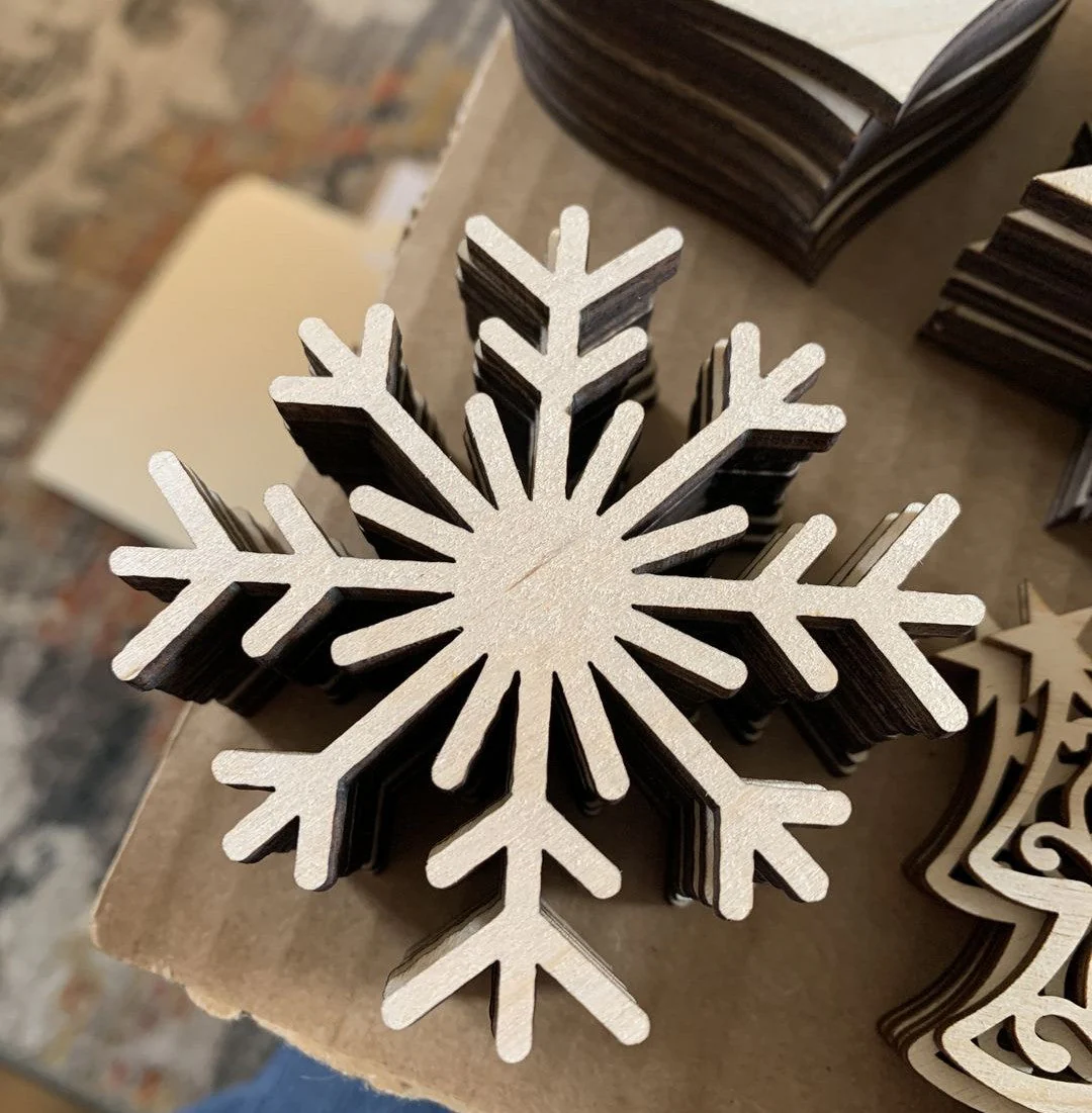 Unfinished Wood Snowflake Shape | Winter Decor | DIY Craft Cutout | up to 46" DIY - Image 7