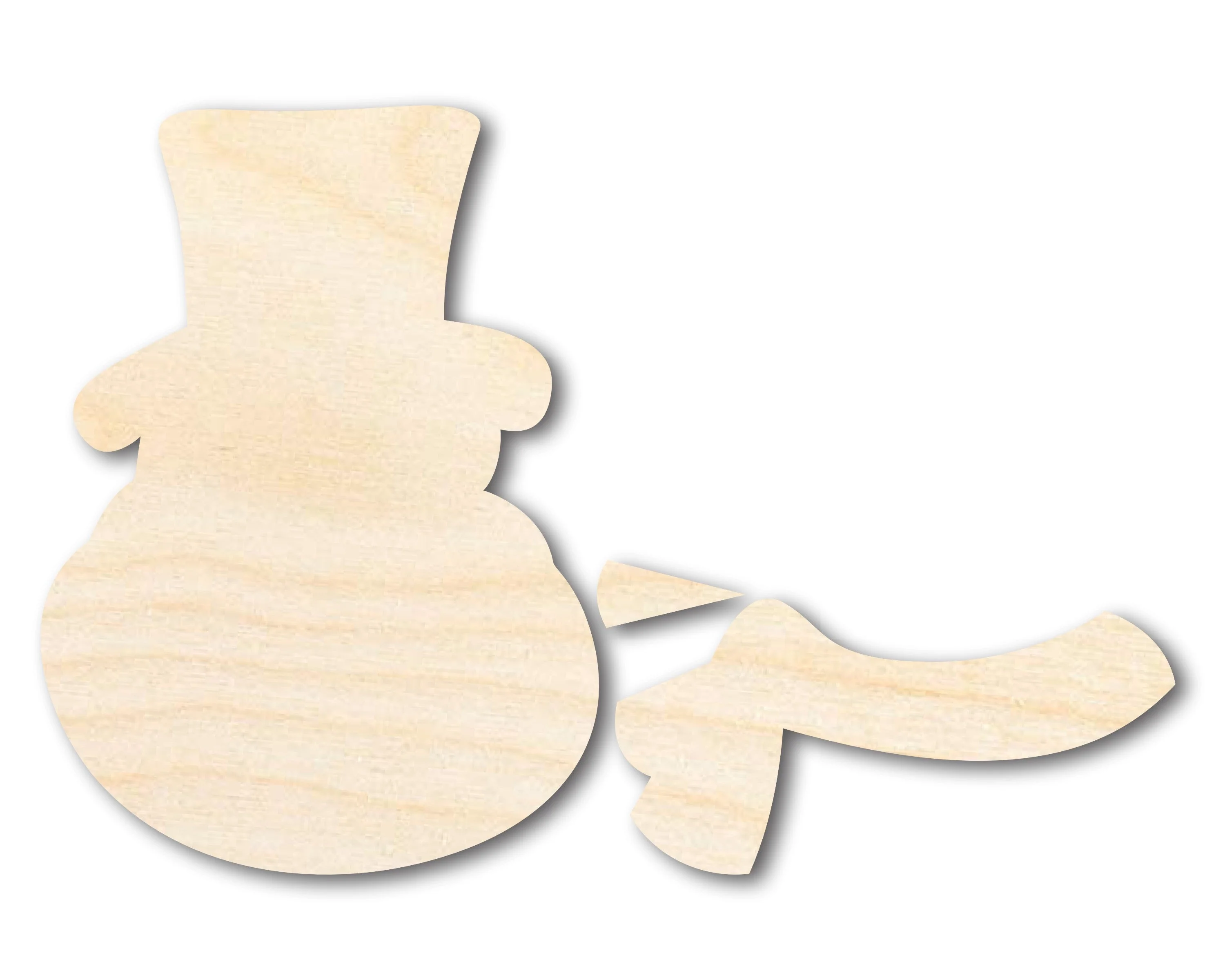 Unfinished Wood Snowman Craft Set Shape - 3 Piece Craft Set - up to 46" - Image 2