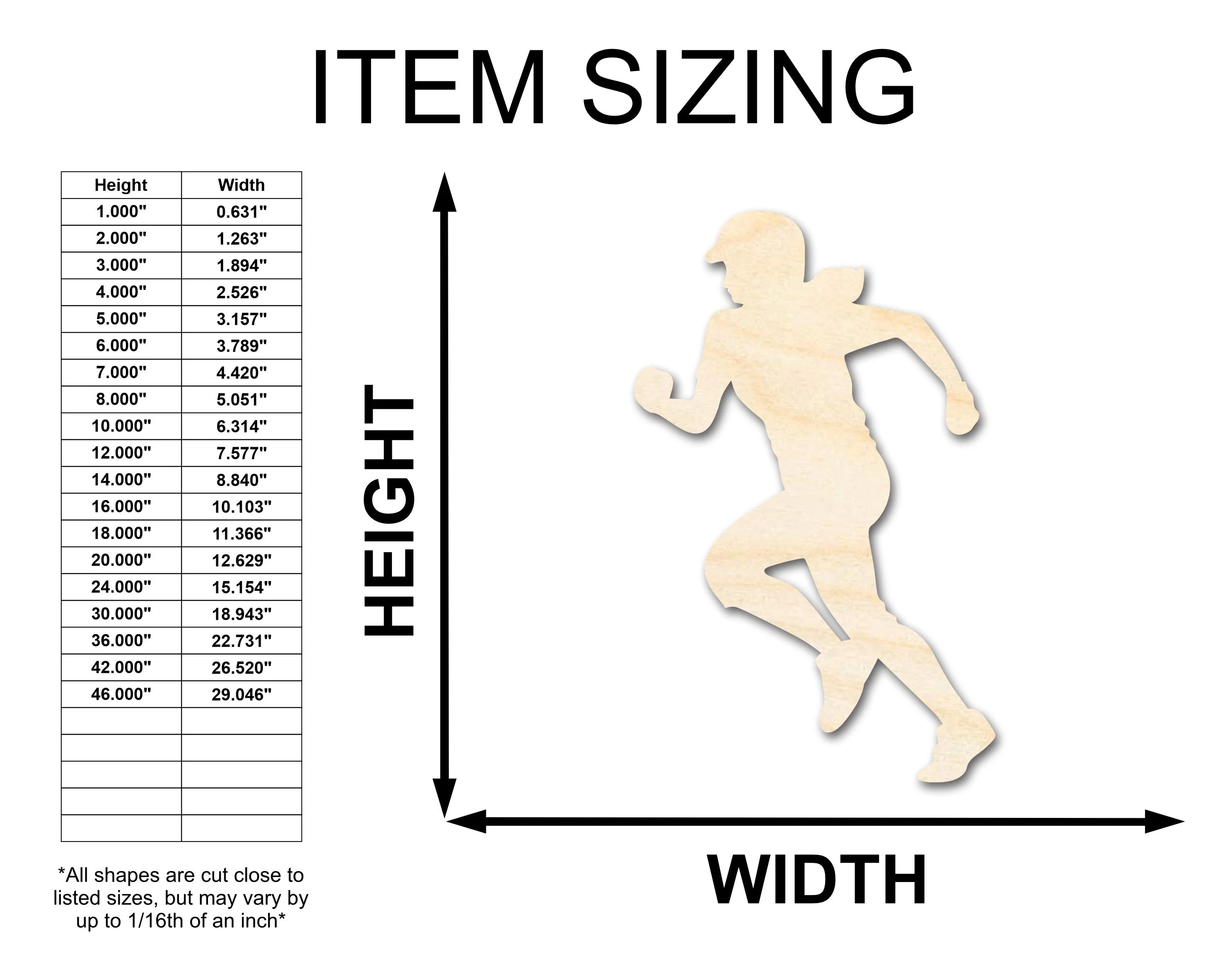 Unfinished Wood Softball Player Silhouette | DIY Sports Craft Cutout | up to 46" DIY - Image 2