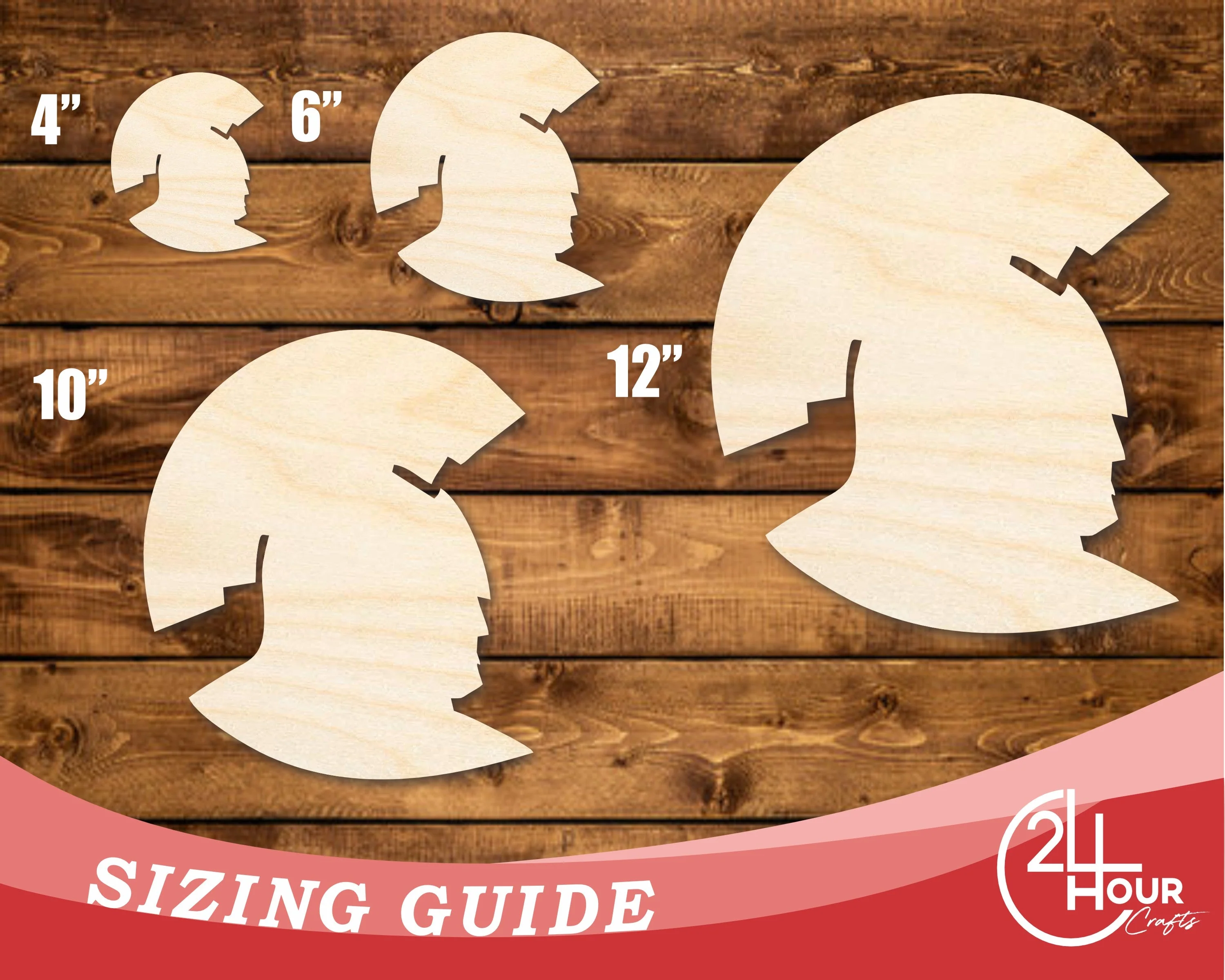 Unfinished Wood Spartan Mascot Shape | DIY Craft Cutout | up to 46" DIY - Image 3