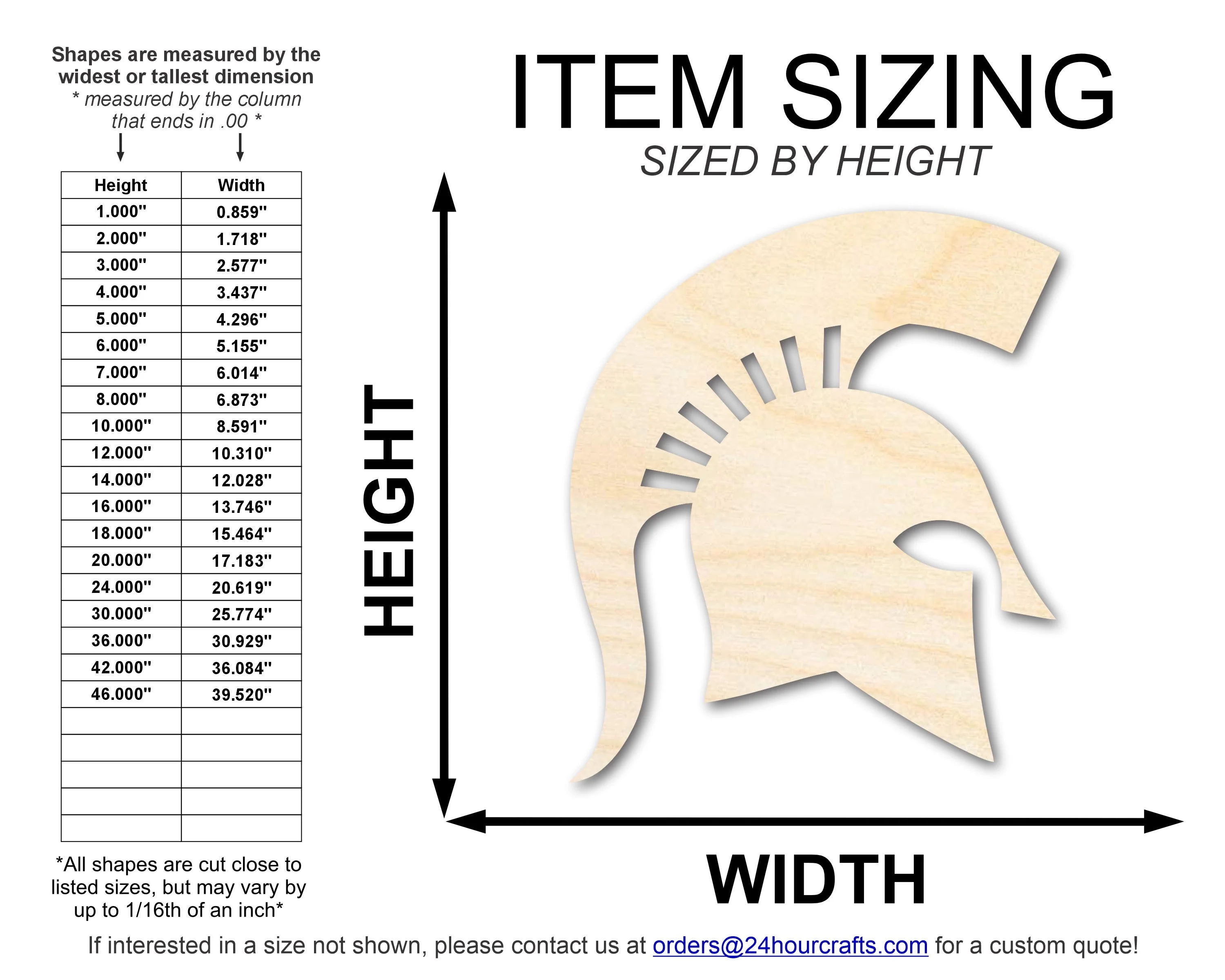 Unfinished Wood Spartan Mascot Shape | DIY Craft Cutout | up to 46" DIY - Image 2