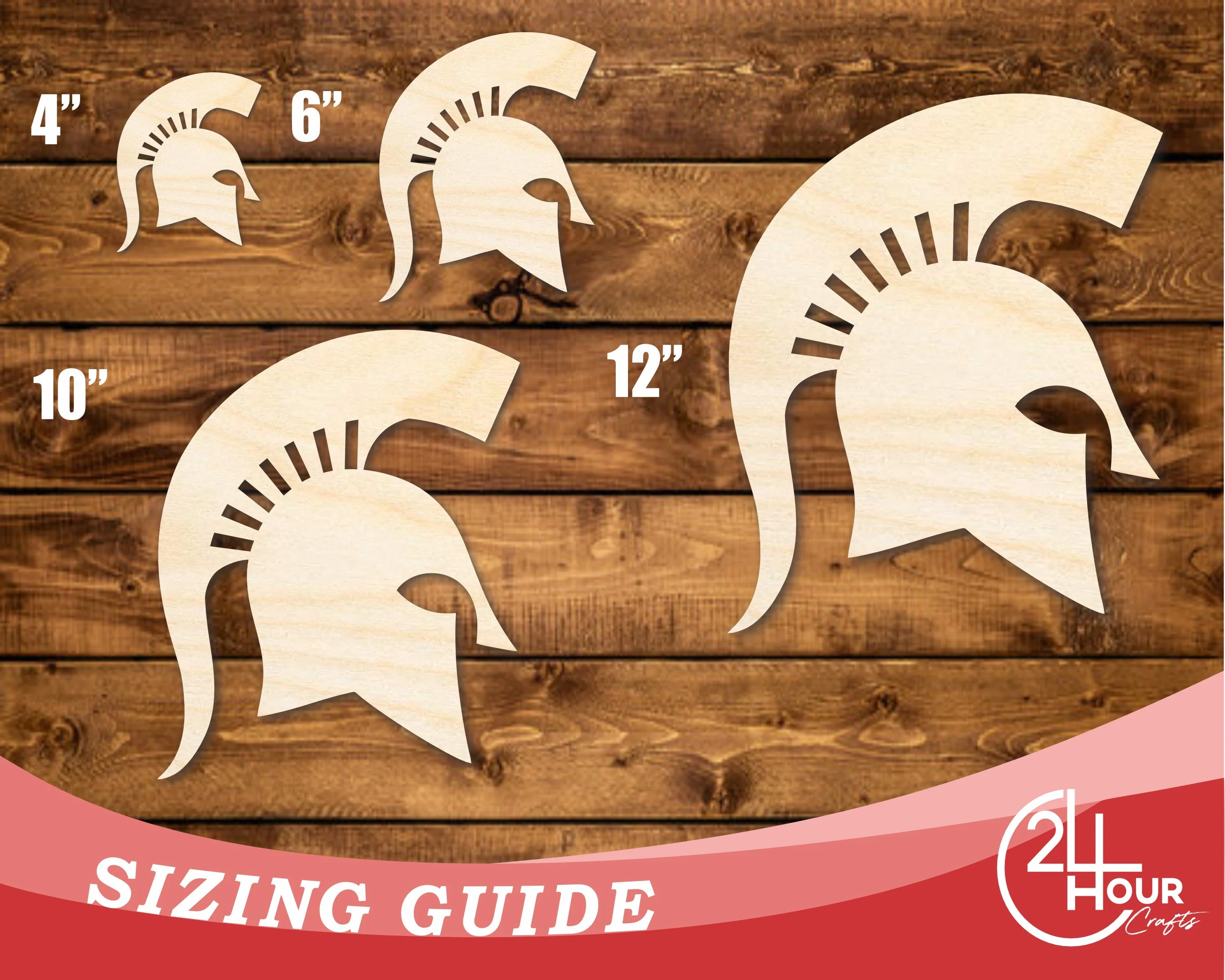 Unfinished Wood Spartan Mascot Shape | DIY Craft Cutout | up to 46" DIY - Image 3
