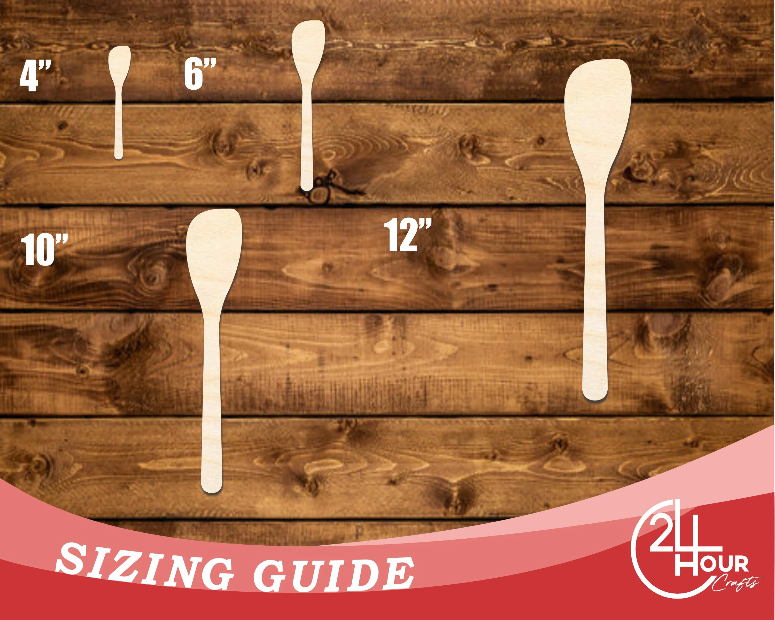 Unfinished Wood Spatula Shape | DIY Craft Cutout | up to 46" DIY - Image 3
