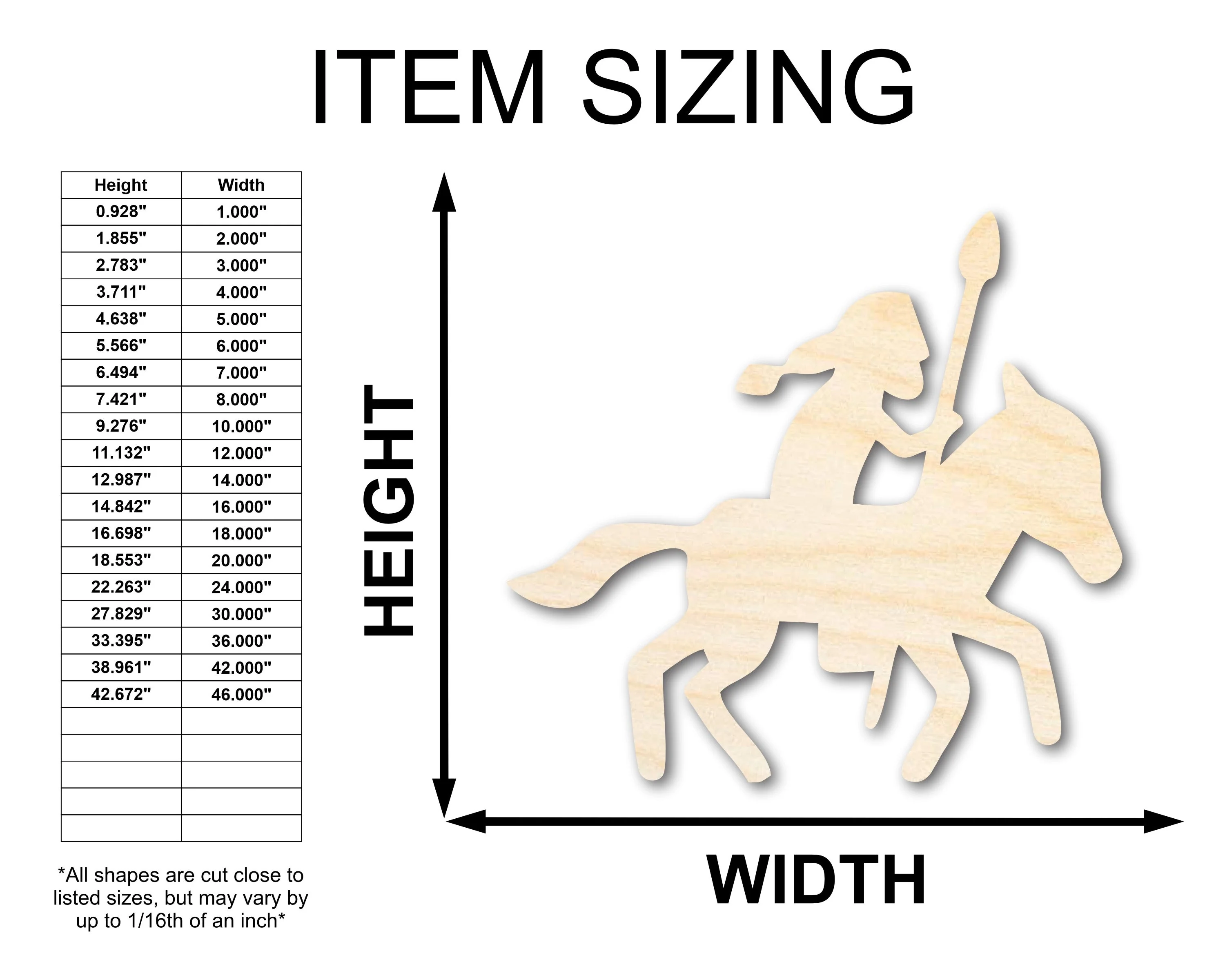 Unfinished Wood Spearman Shape - Craft - up to 46" - Image 2