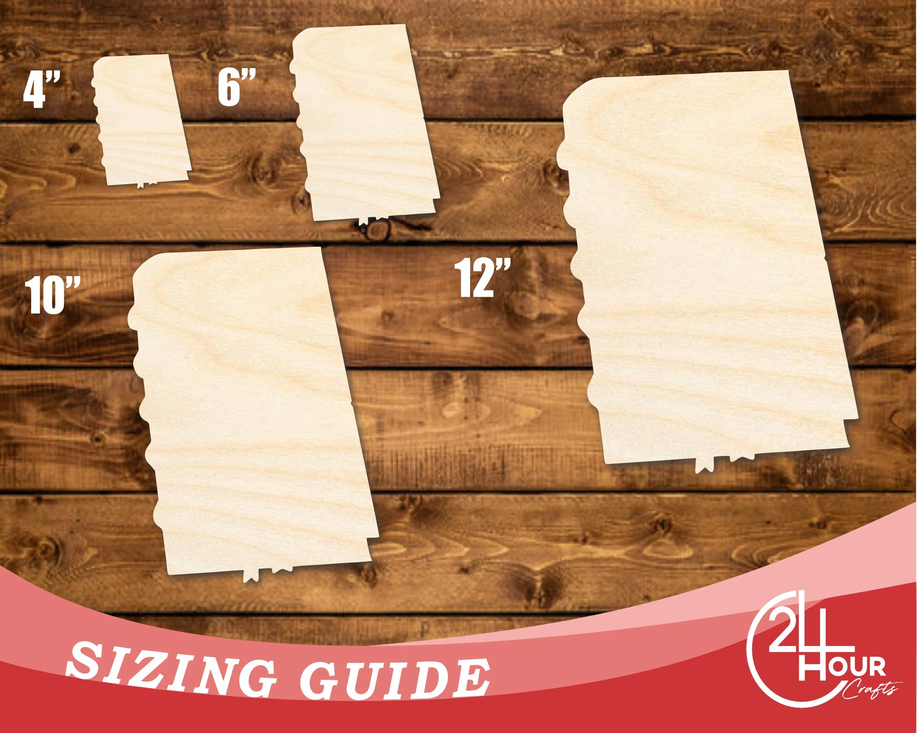 Unfinished Wood Spell Book Shape | DIY Craft Cutout | up to 46" DIY - Image 3