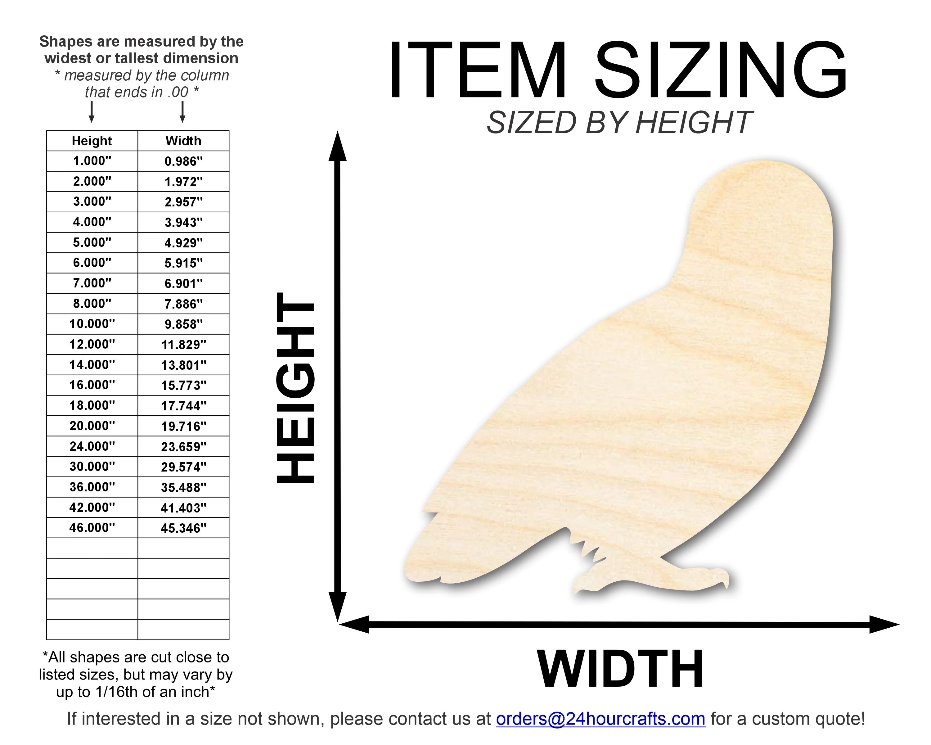 Unfinished Wood Spooky Owl Shape | DIY Craft Cutout | up to 46" DIY - Image 2