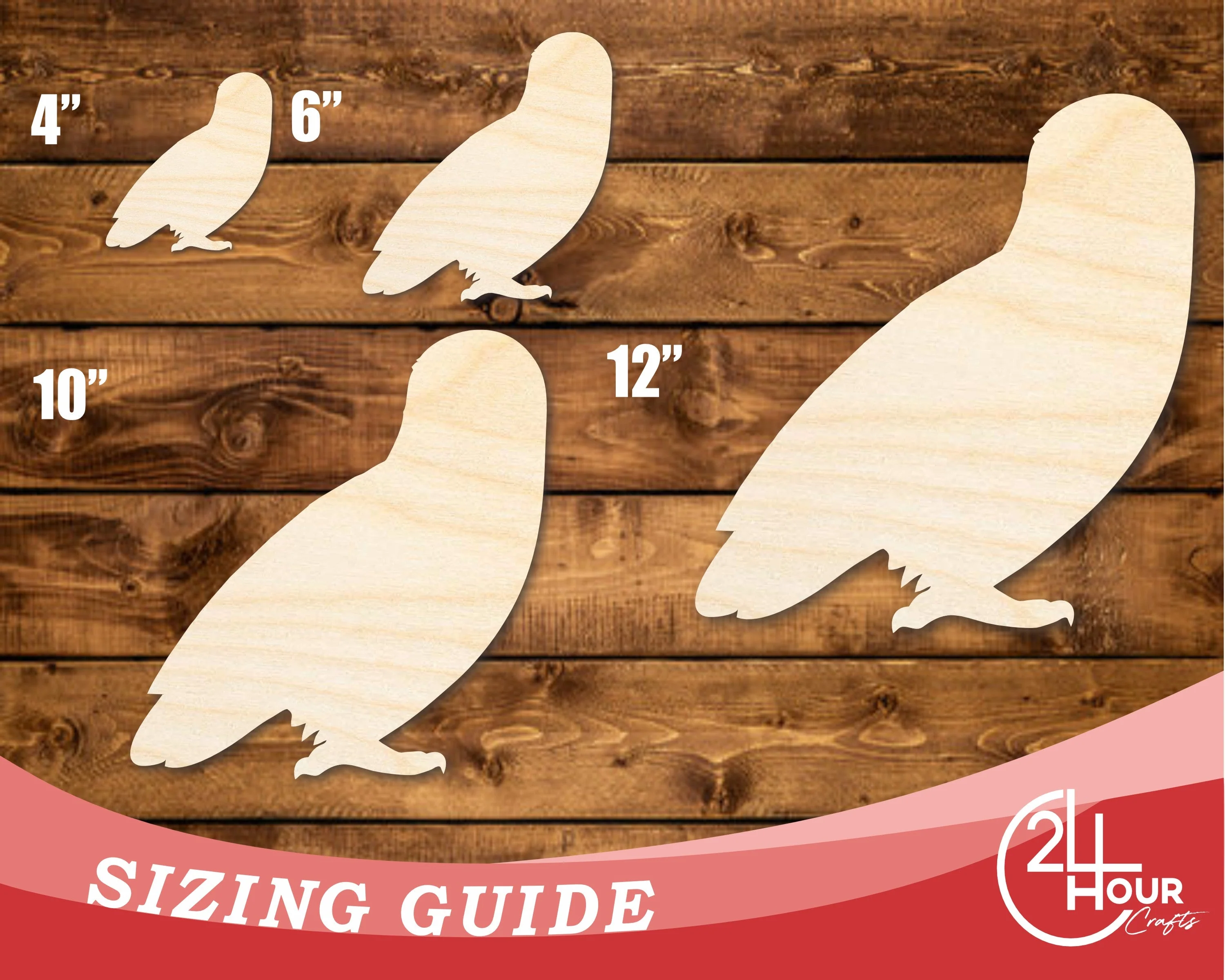 Unfinished Wood Spooky Owl Shape | DIY Craft Cutout | up to 46" DIY - Image 3