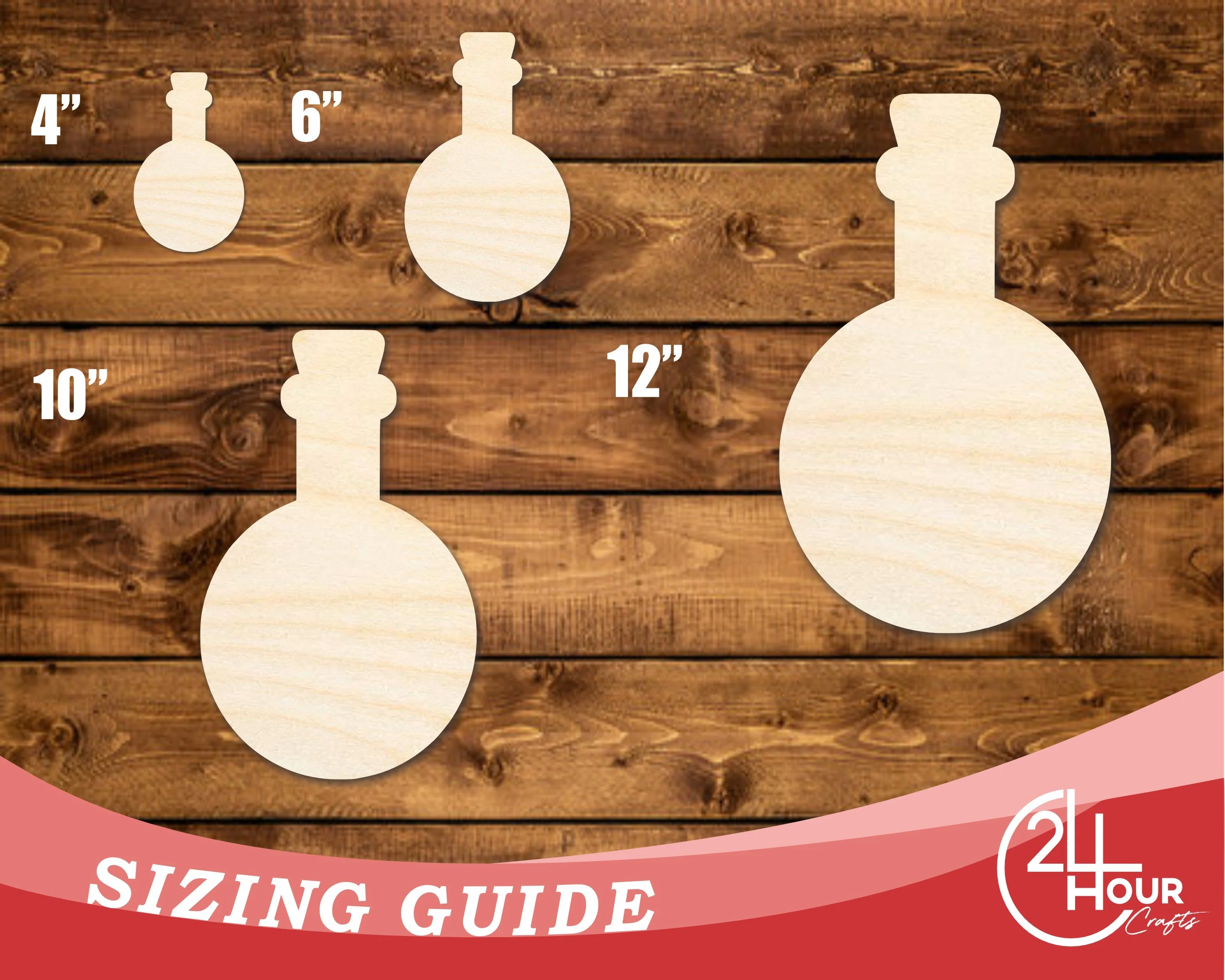 Unfinished Wood Spooky Potion Shape | DIY Craft Cutout | up to 46" DIY - Image 3