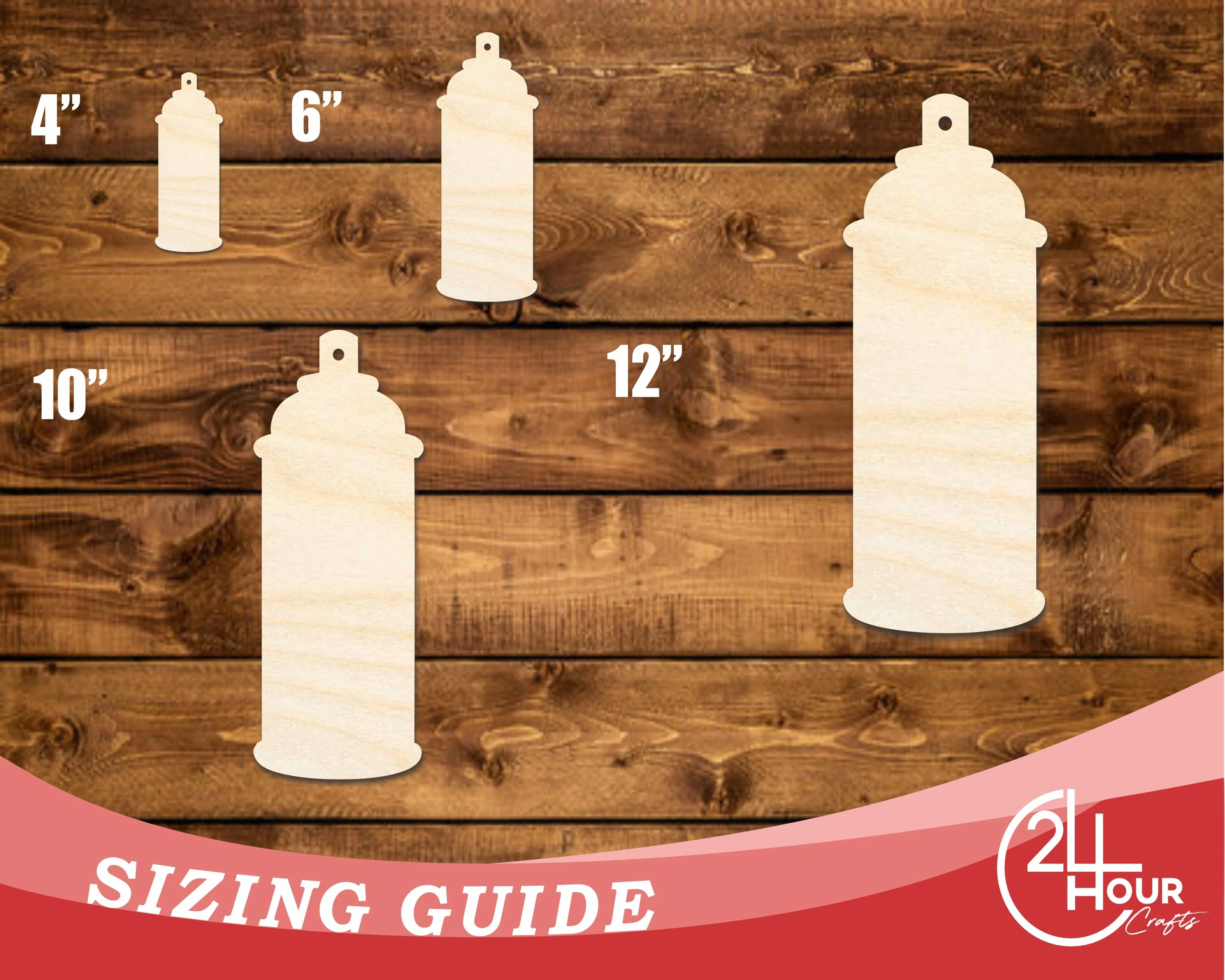 Unfinished Wood Spray Can Shape | DIY Craft Cutout | up to 46" DIY - Image 3