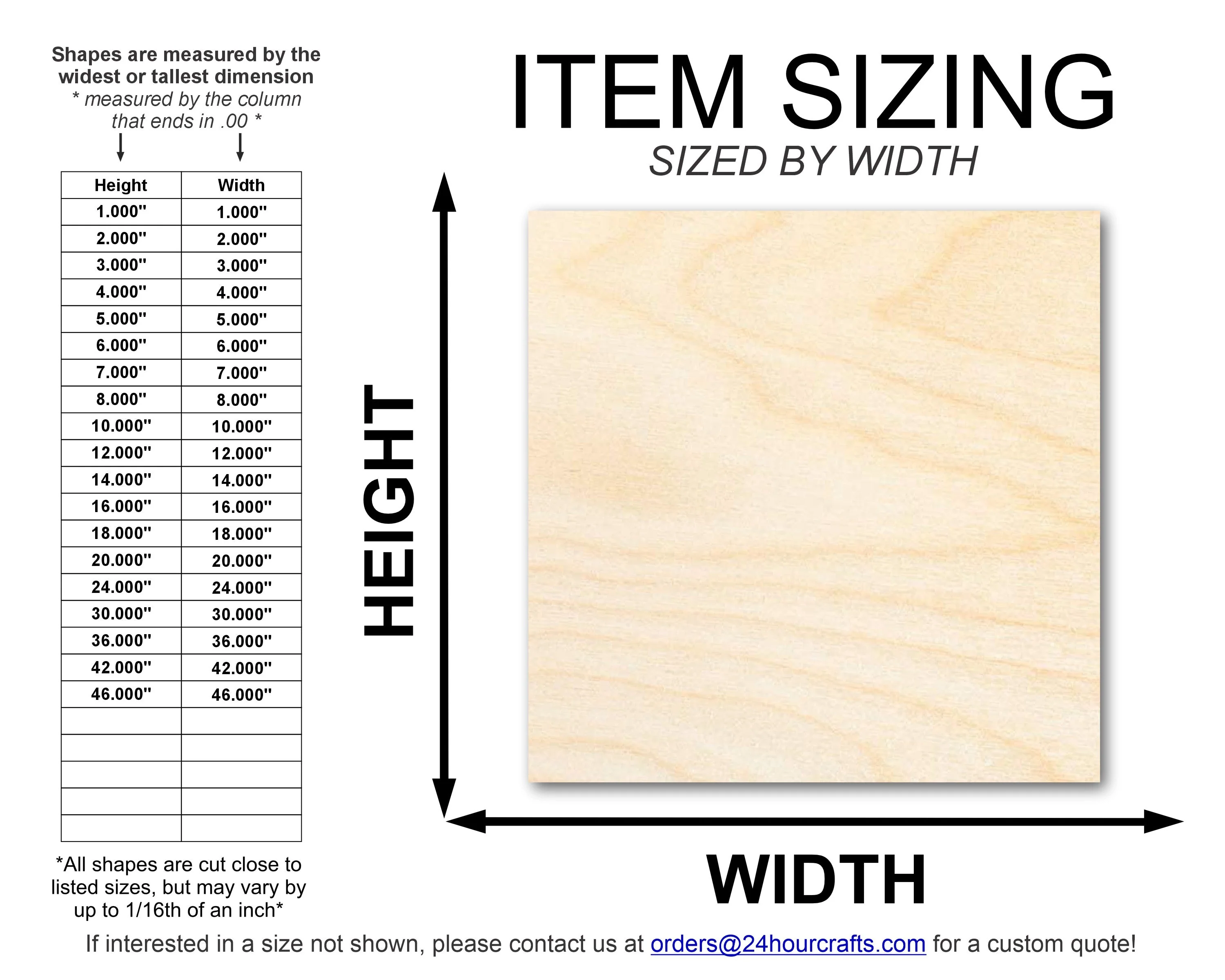 Unfinished Wood Square Shape | Wood Canvas | Craft Base | DIY Craft Cutout | Up to 36" - Image 2