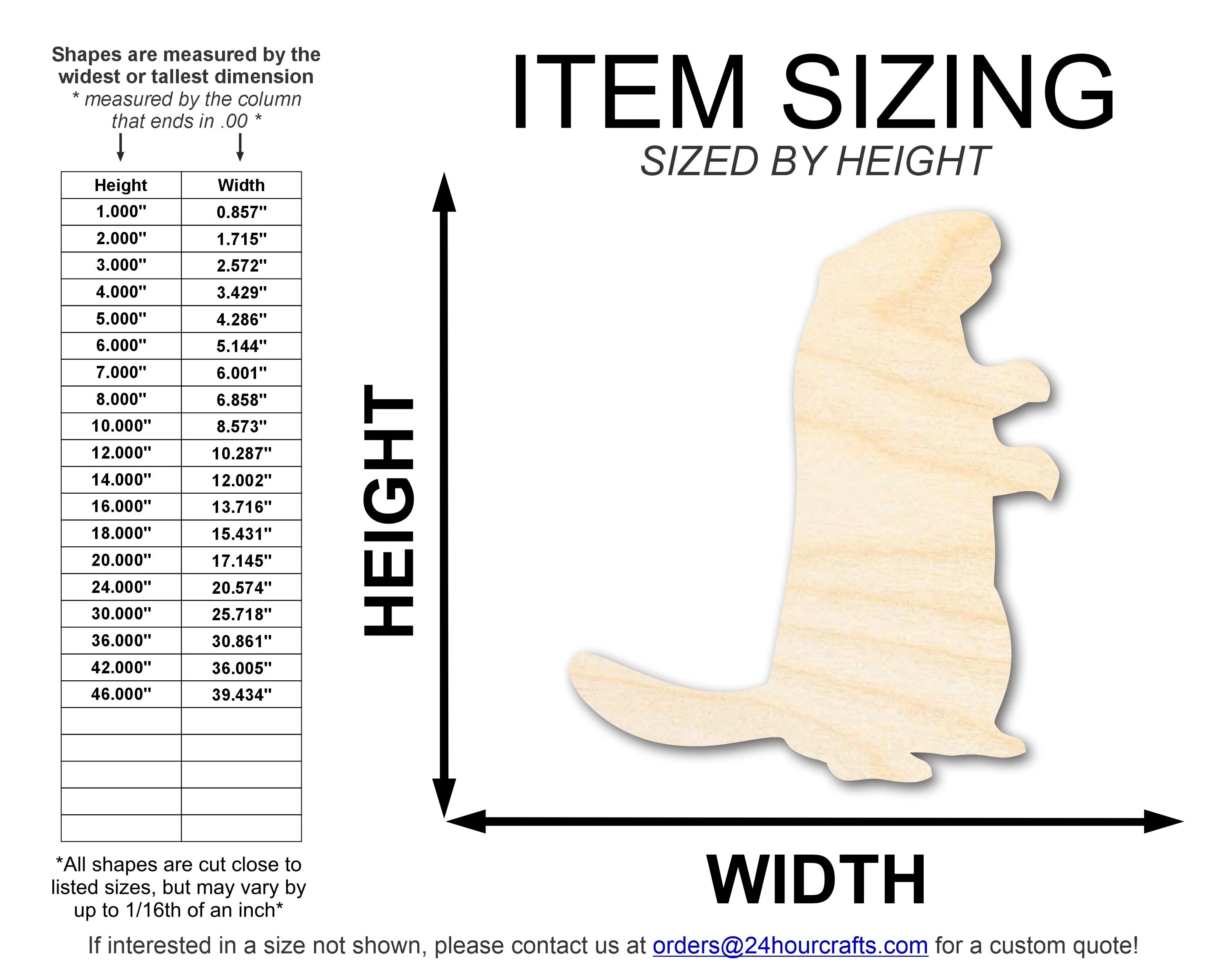 Unfinished Wood Standing Groundhog Shape | Groundhog Day | DIY Craft Cutout | up to 46" DIY - Image 2