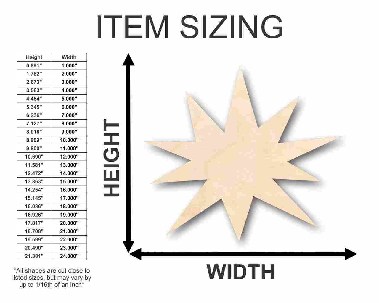 Unfinished Wood Starburst Explosion Shape - Space - Nursery - Craft - up to 46" DIY - Image 2