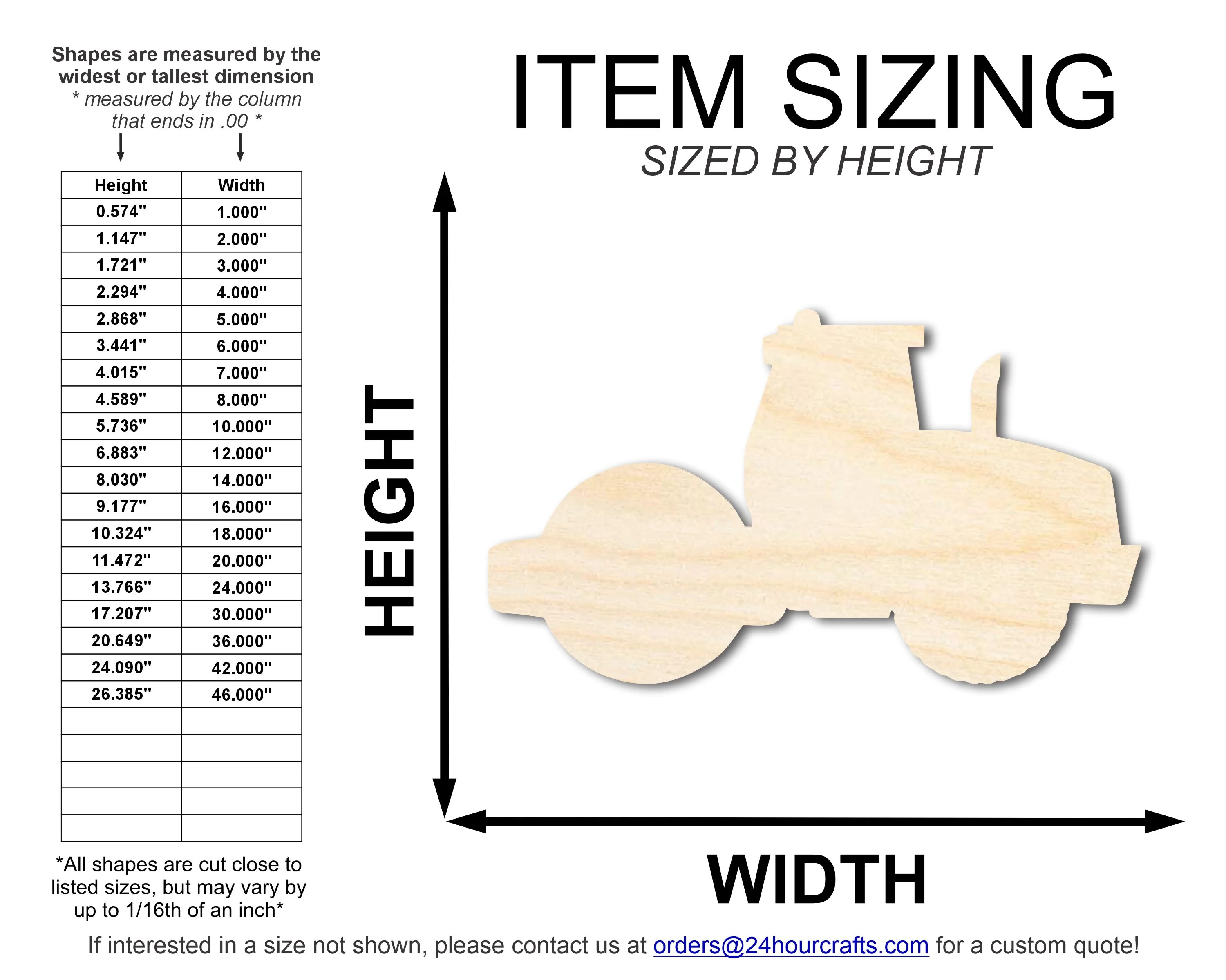Unfinished Wood Steam Roller Shape | DIY Craft Cutout | up to 46" DIY - Image 2