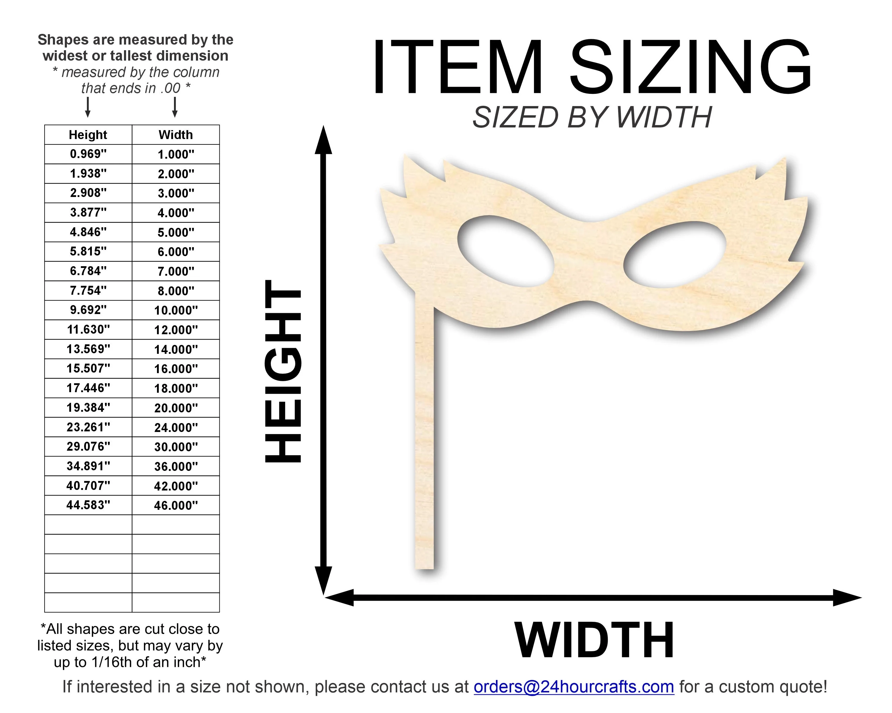 Unfinished Wood Stick Mask Shape | Mardi Gras | DIY Craft Cutout | up to 46" DIY - Image 2