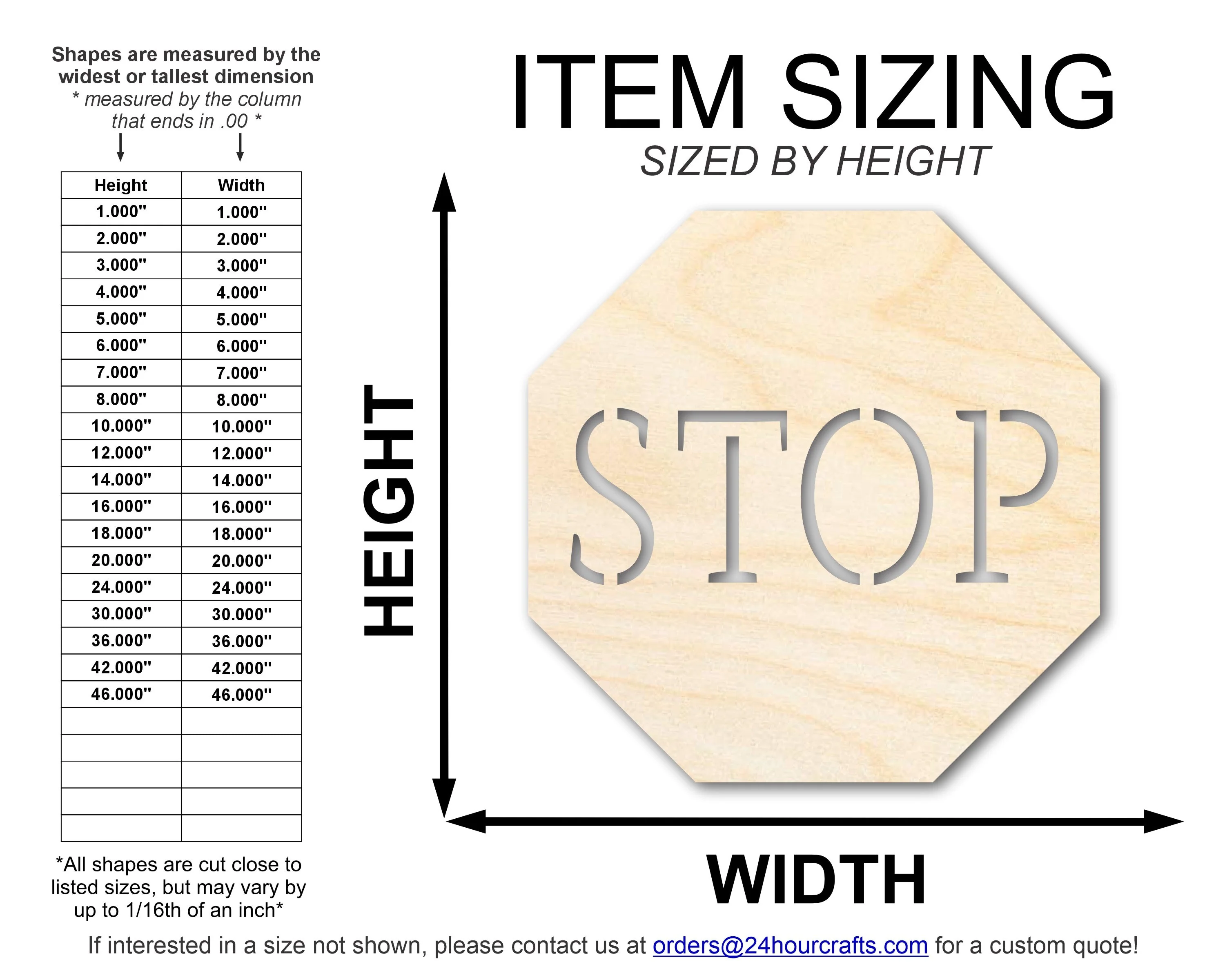 Unfinished Wood Stop Sign Shape | DIY Craft Cutout | up to 46" DIY - Image 2