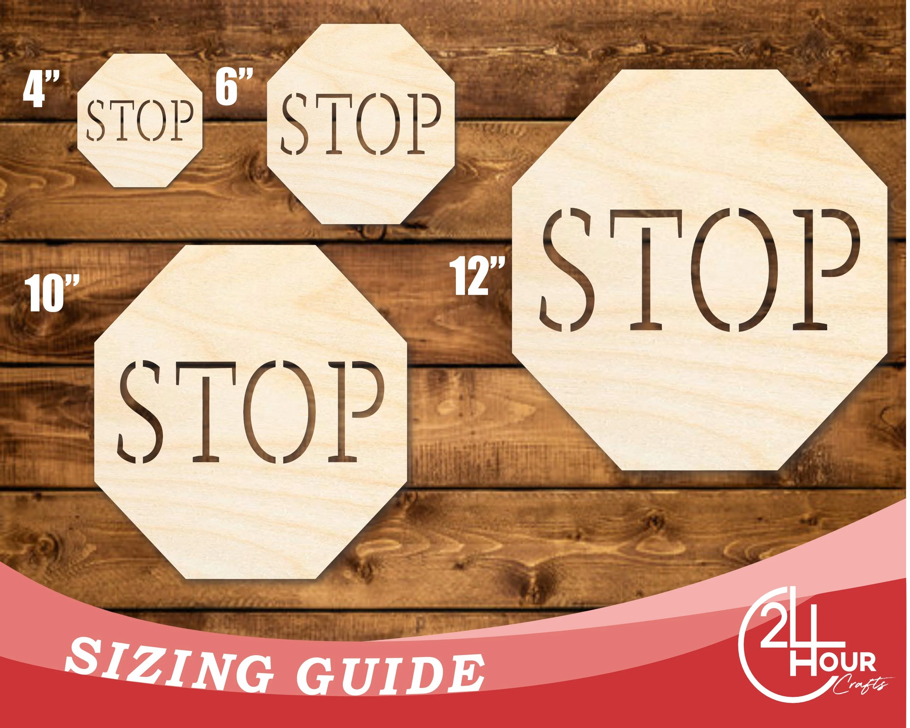 Unfinished Wood Stop Sign Shape | DIY Craft Cutout | up to 46" DIY - Image 3