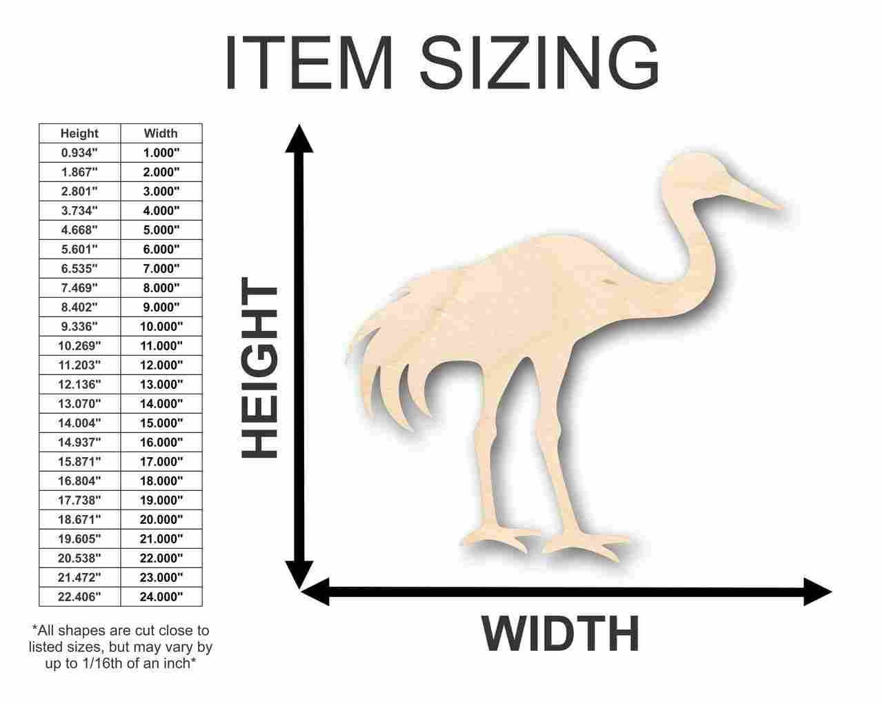 Unfinished Wood Stork Shape - Bird - Wildlife - Craft - up to 46" DIY - Image 2