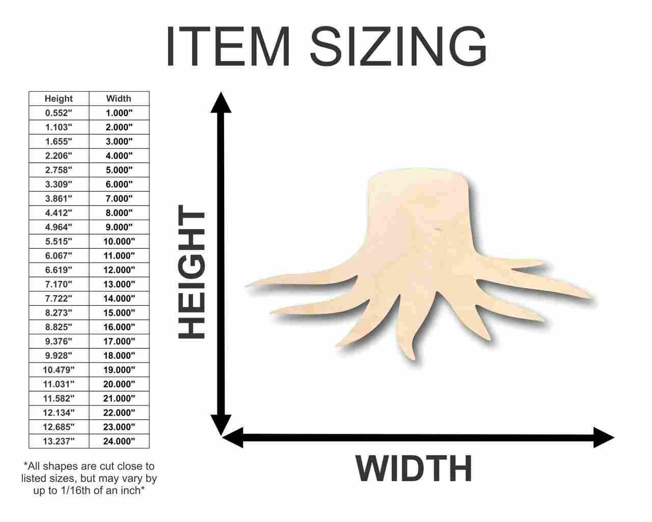 Unfinished Wood Stump Tree Shape - Craft - up to 46" DIY - Image 2