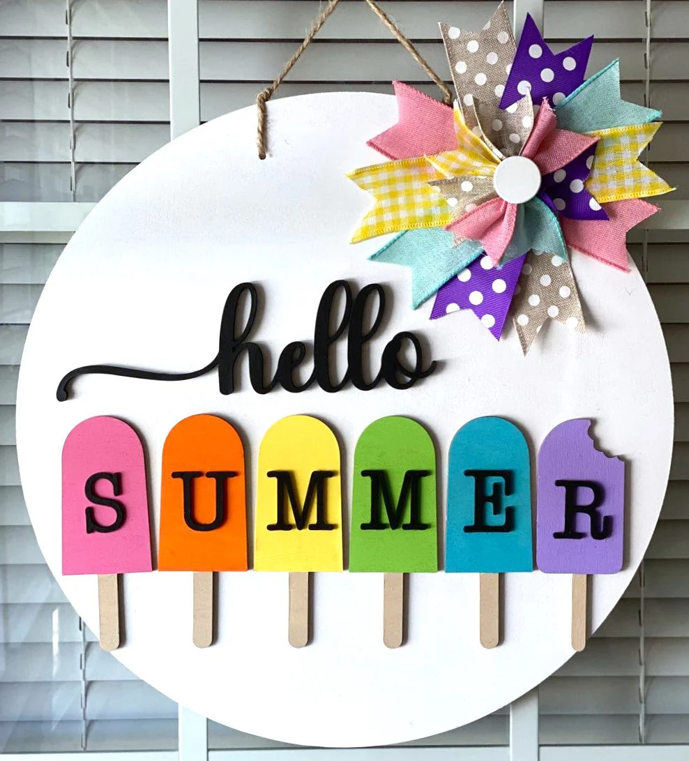 Unfinished Wood Summer Popsicle Shape | Ice Cream | Food | Craft Cutout | up to 46" DIY - Image 3