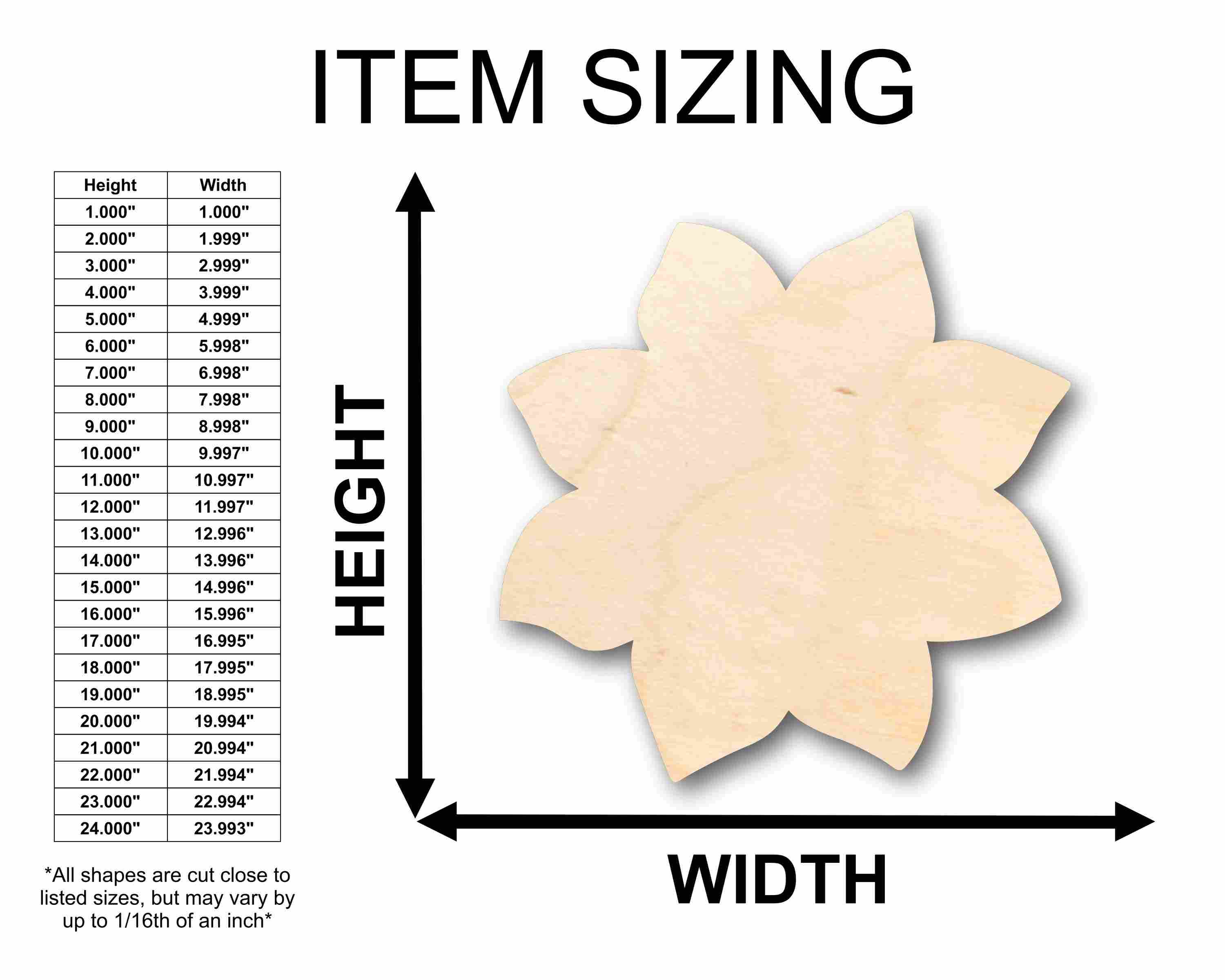 Unfinished Wood Sunflower Petals Silhouette - Craft- up to 46" DIY - Image 2