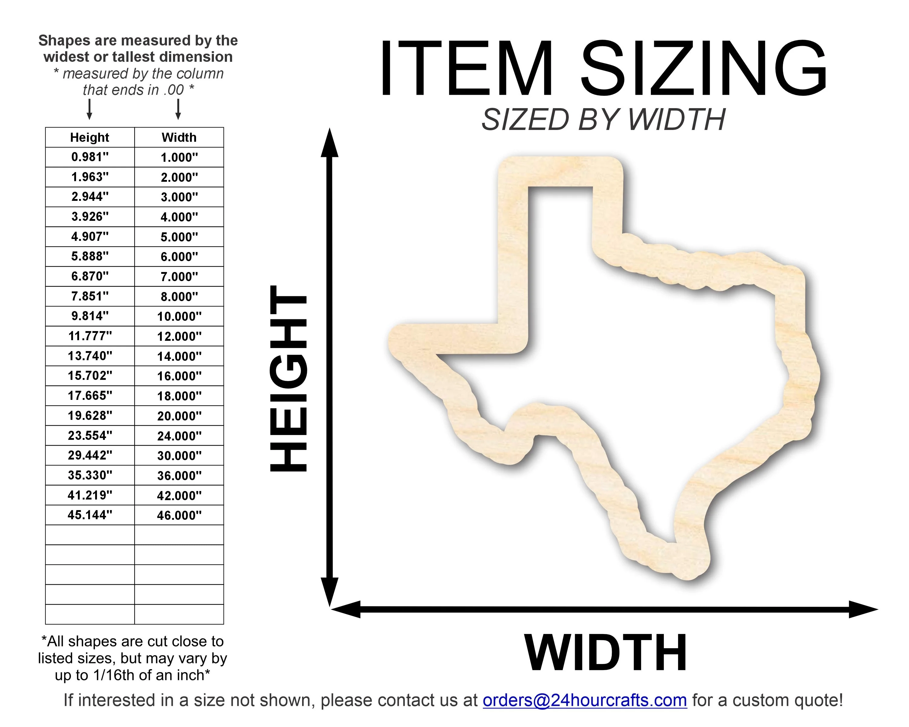 Unfinished Wood Texas Outline Shape | DIY Craft Cutout | up to 46" DIY - Image 2