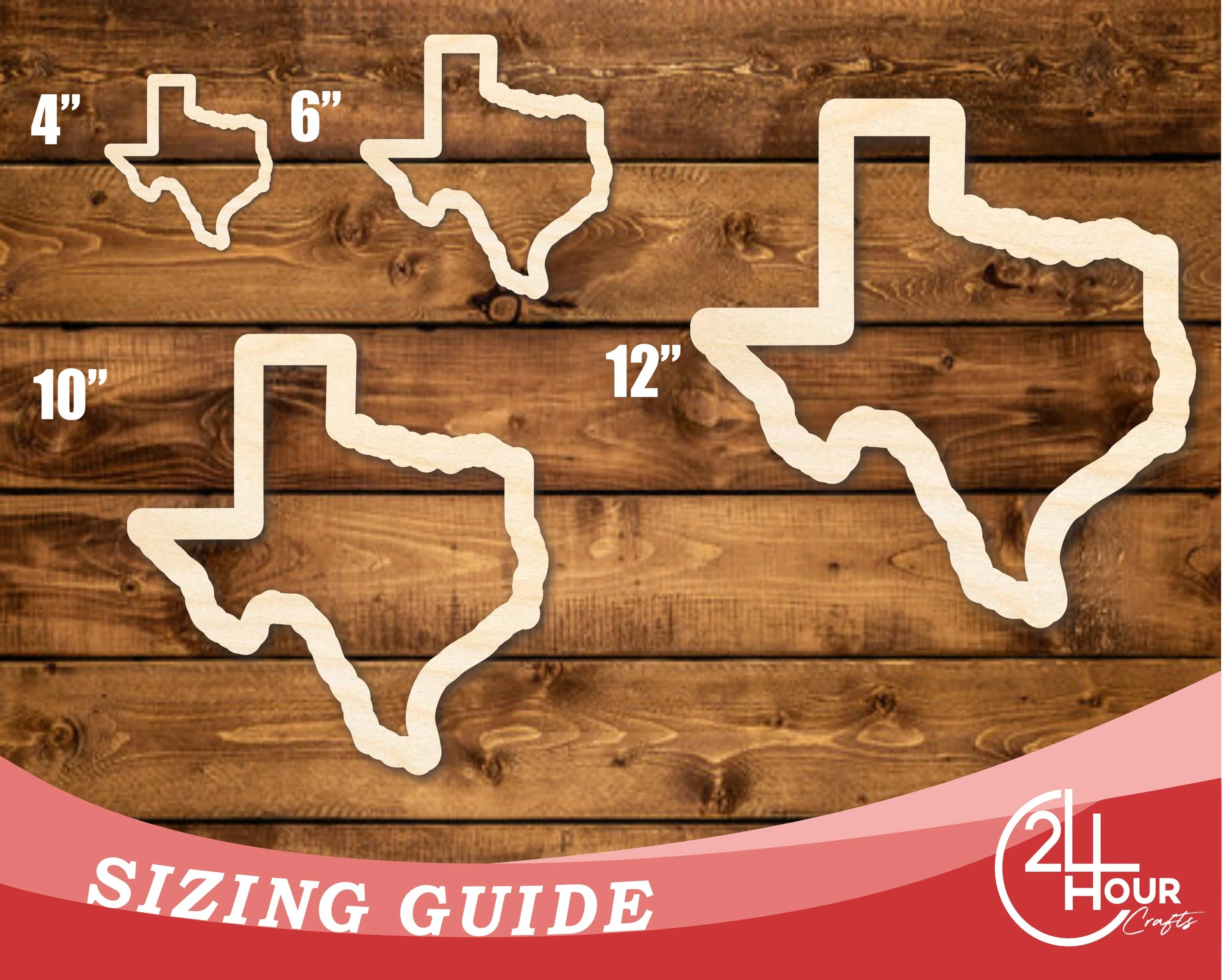 Unfinished Wood Texas Outline Shape | DIY Craft Cutout | up to 46" DIY - Image 3