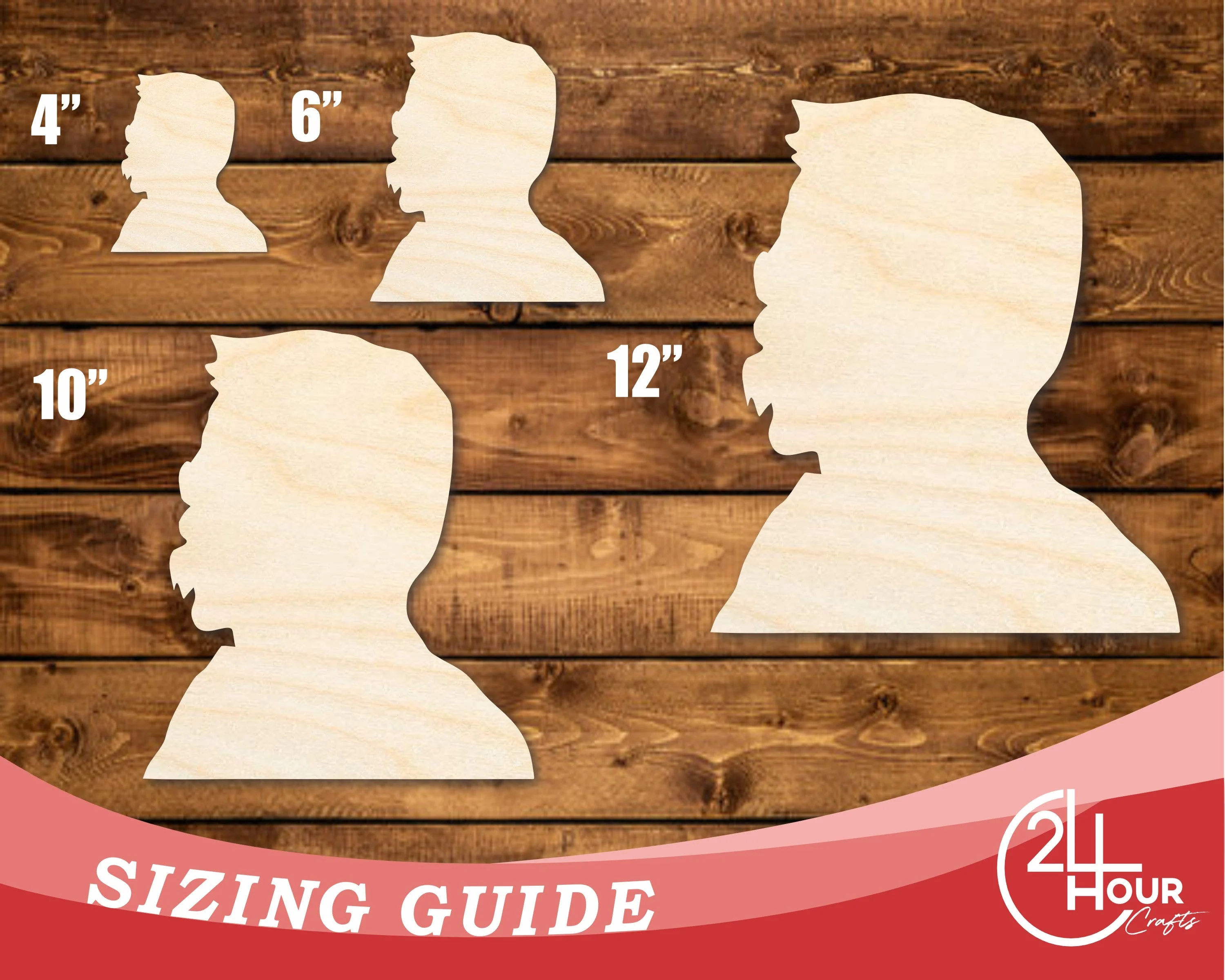 Unfinished Wood Theodore Roosevelt Shape | DIY Craft Cutout | up to 46" DIY - Image 3