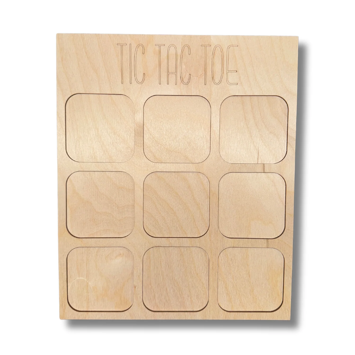 Unfinished Wood Tic Tac Toe Board | Paint By Line Crafts | 12" DIY