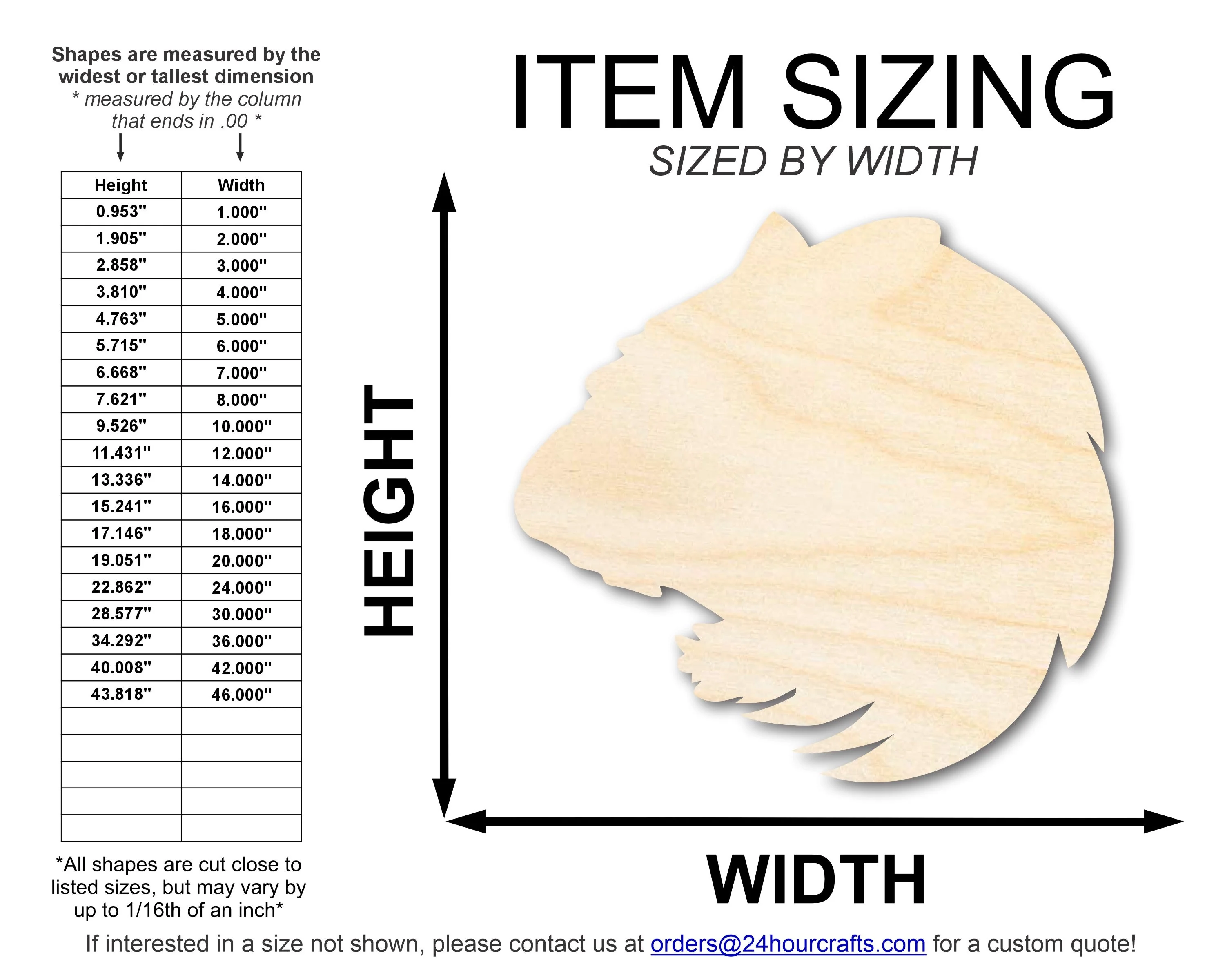 Unfinished Wood Tiger Mascot Shape | DIY Craft Cutout | up to 46" DIY - Image 2