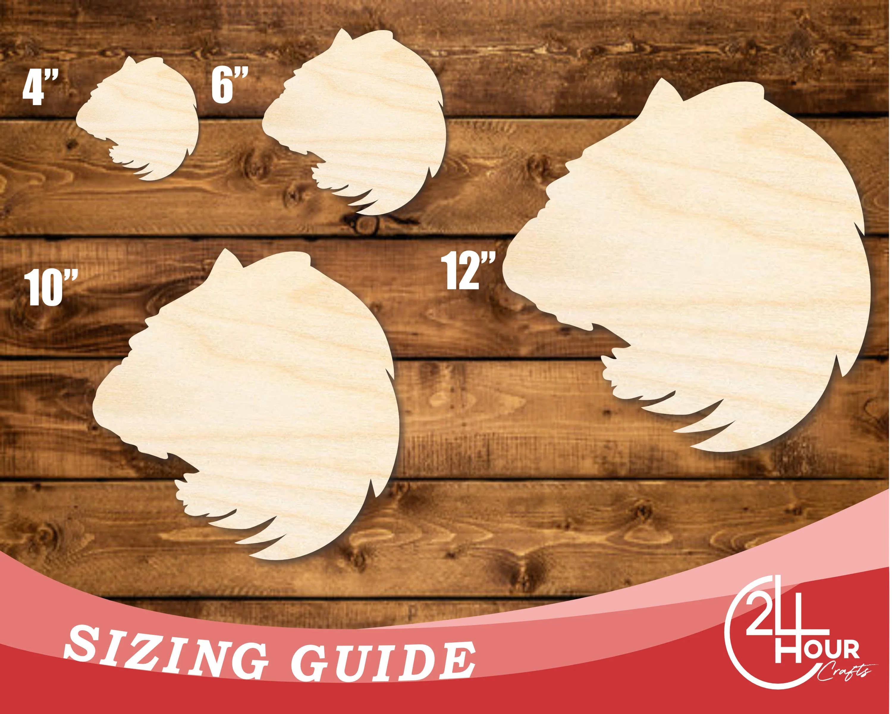 Unfinished Wood Tiger Mascot Shape | DIY Craft Cutout | up to 46" DIY - Image 3