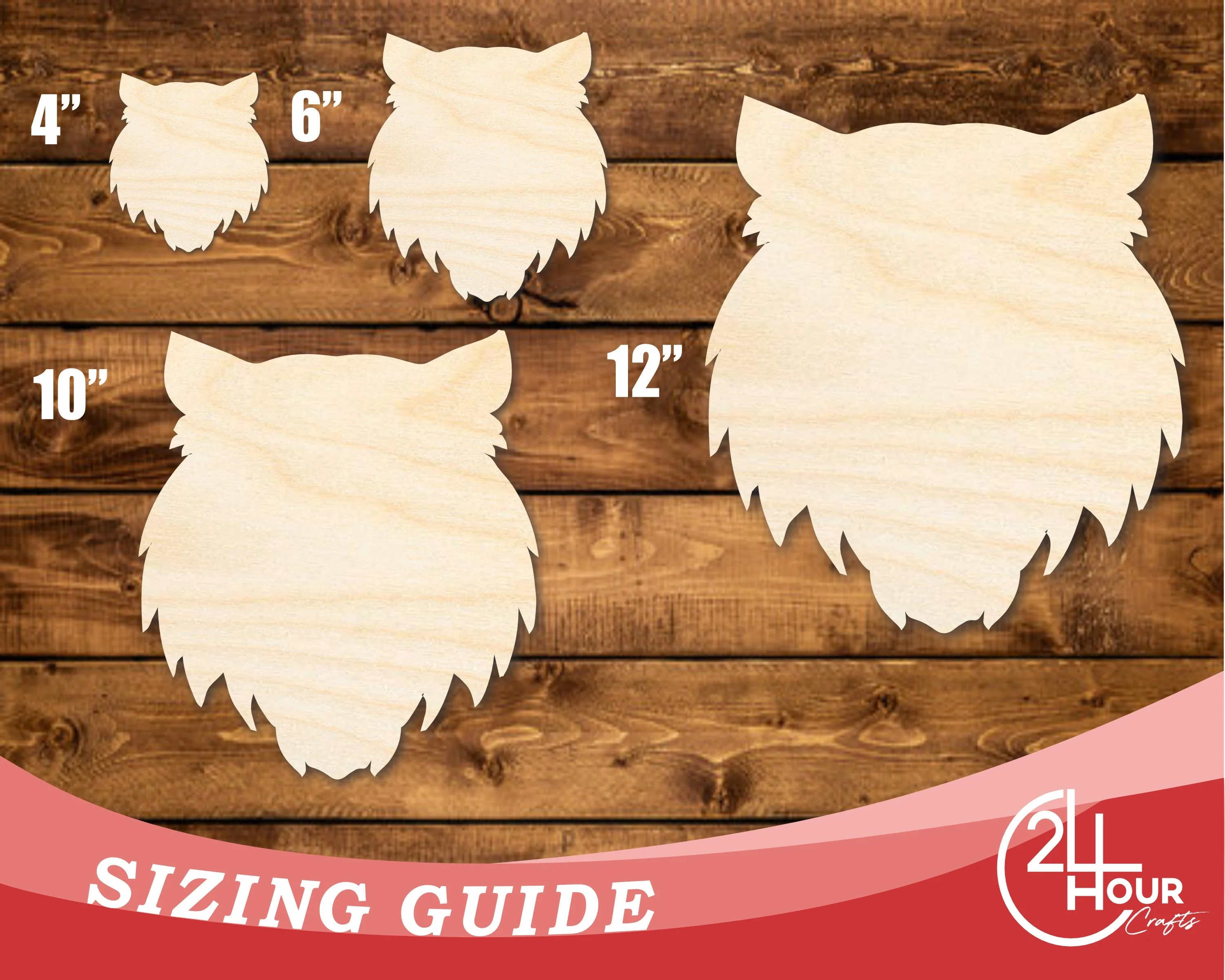 Unfinished Wood Tiger Mascot Shape | DIY Craft Cutout | up to 46" DIY - Image 3