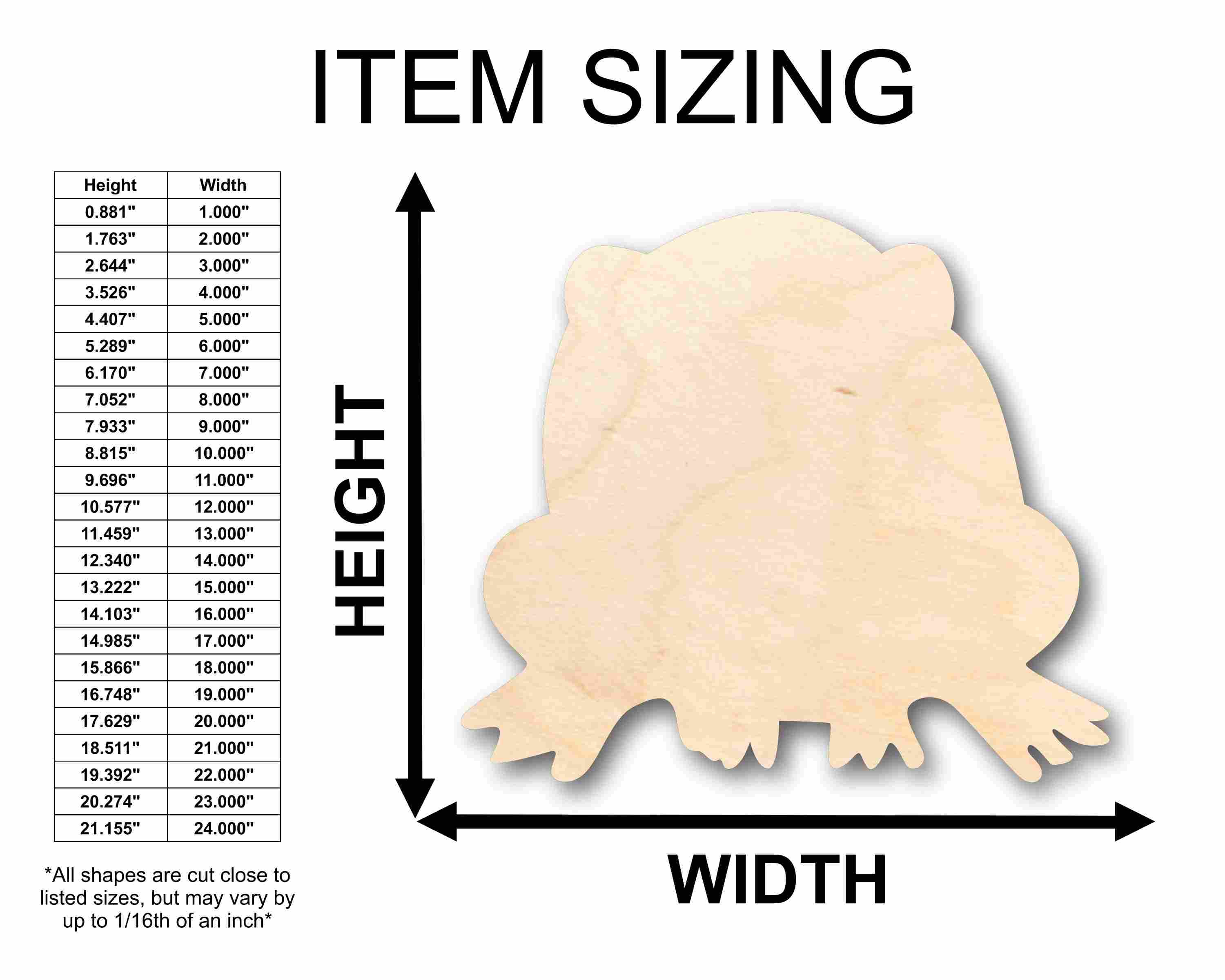Unfinished Wood Toad Silhouette - Craft- up to 46" DIY - Image 2