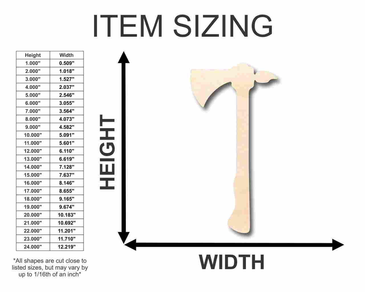 Unfinished Wood Tomahawk Shape - Native American - Western - Craft - up to 46" DIY - Image 2