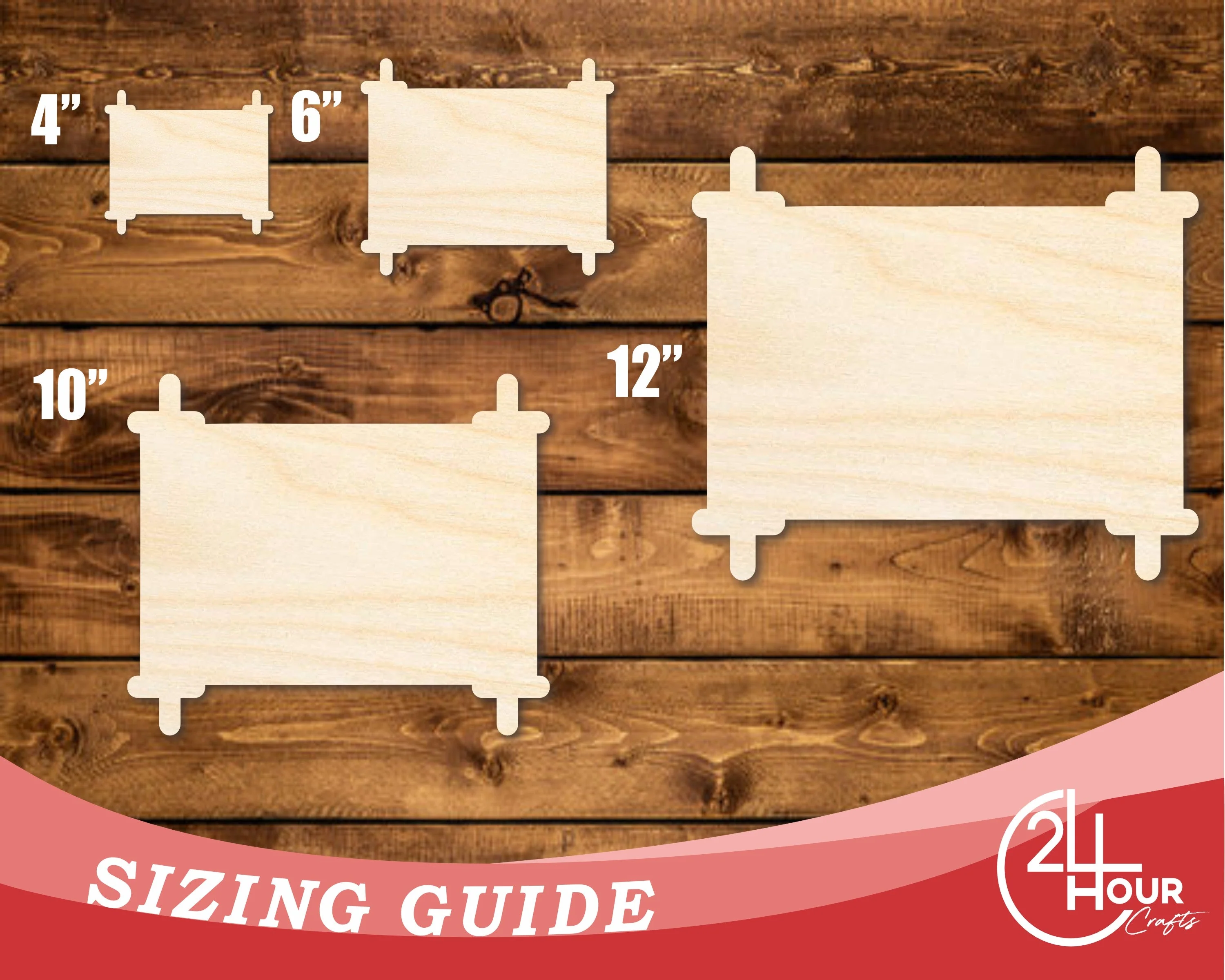 Unfinished Wood Torah Scroll Shape | DIY Craft Cutout | up to 46" DIY - Image 3