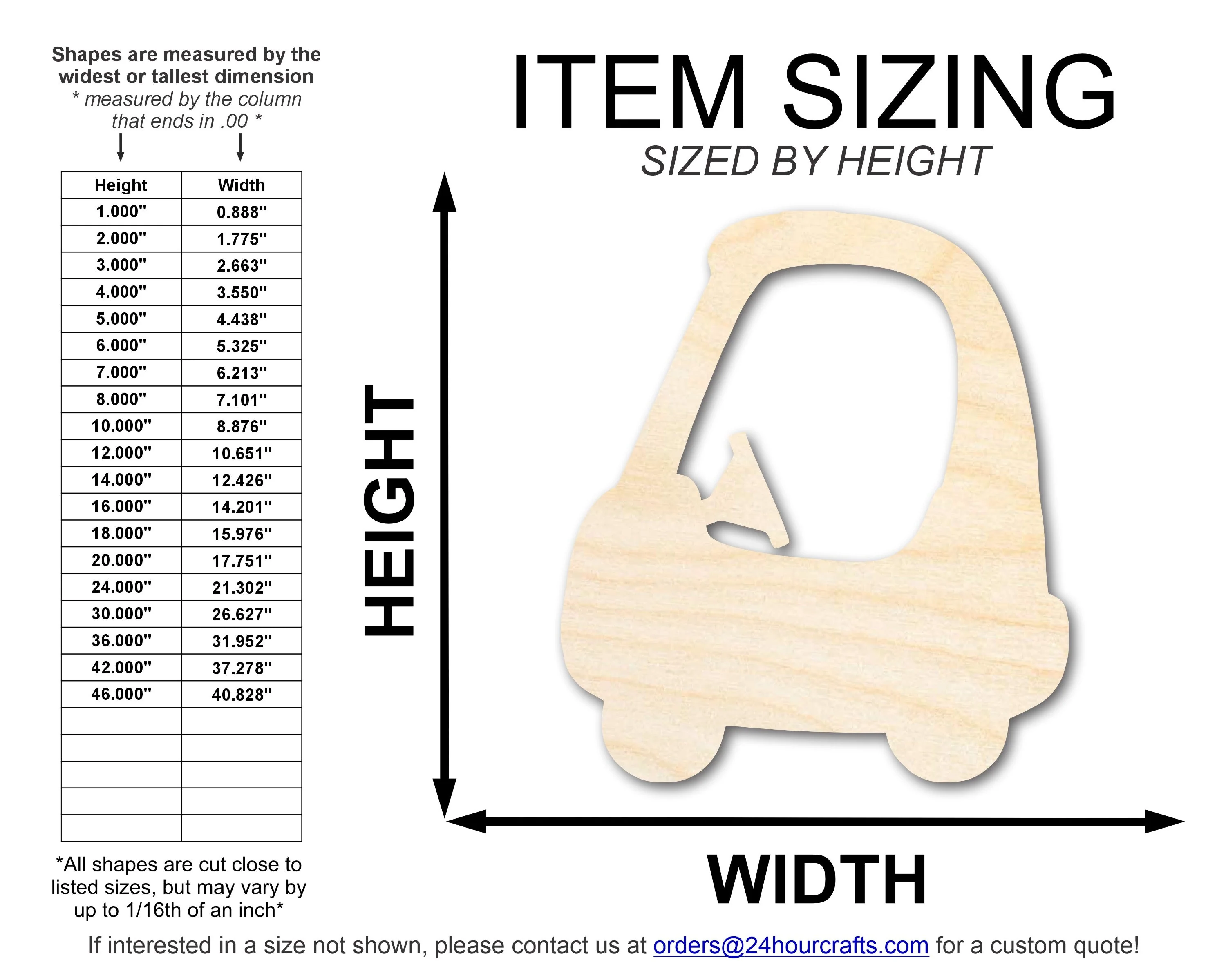 Unfinished Wood Toy Car Shape | DIY Craft Cutout | up to 46" DIY - Image 2