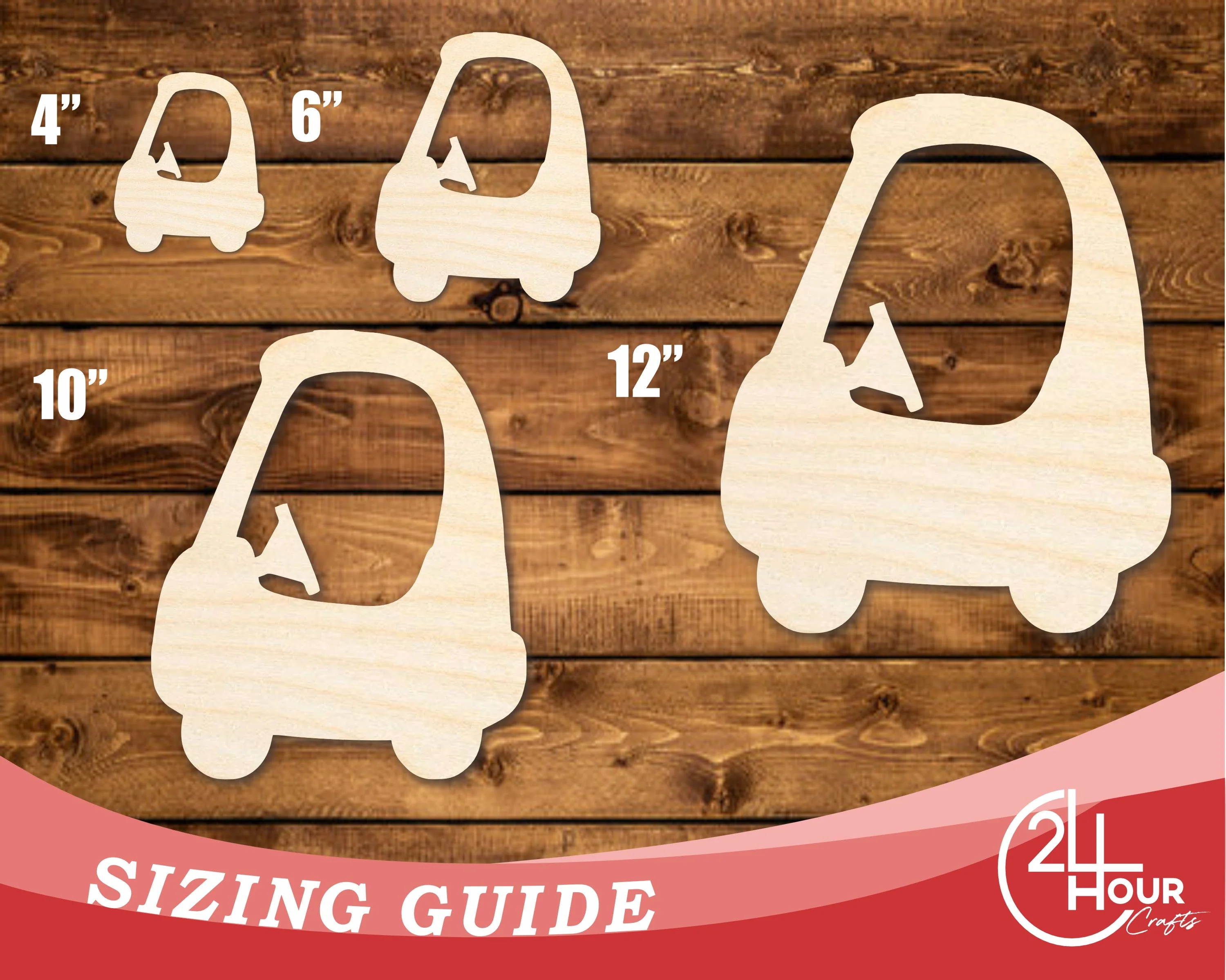 Unfinished Wood Toy Car Shape | DIY Craft Cutout | up to 46" DIY - Image 3