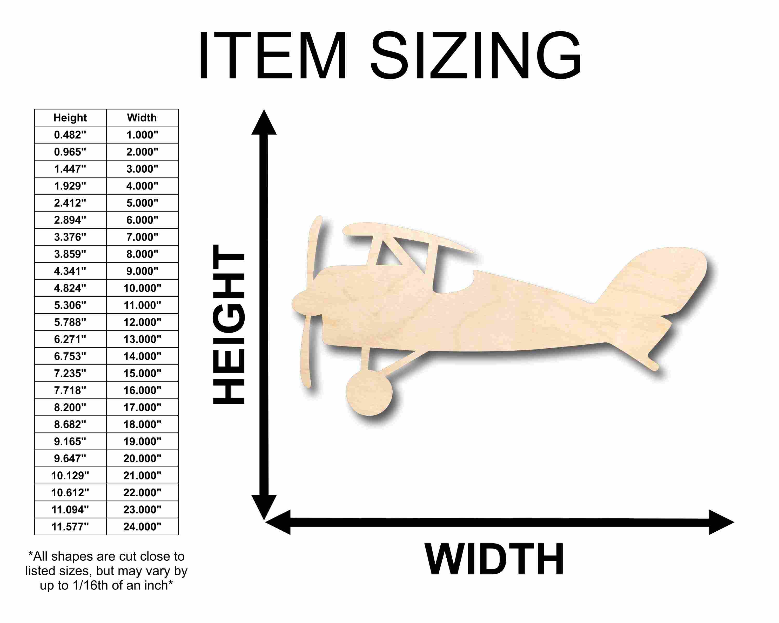 Unfinished Wood Toy Plane Silhouette - Craft- up to 46" DIY - Image 2