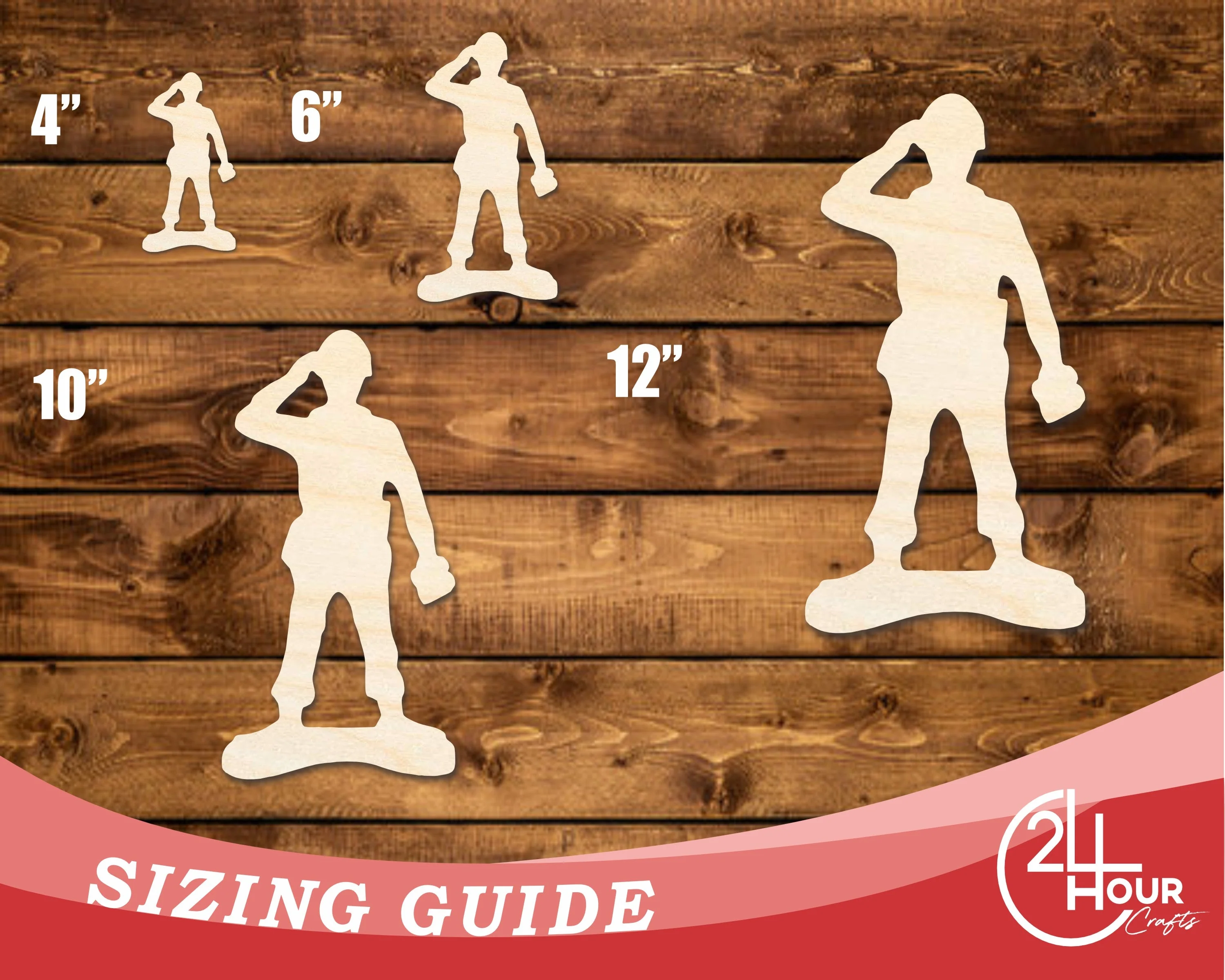 Unfinished Wood Toy Soldier Shape | DIY Craft Cutout | up to 46" DIY - Image 3