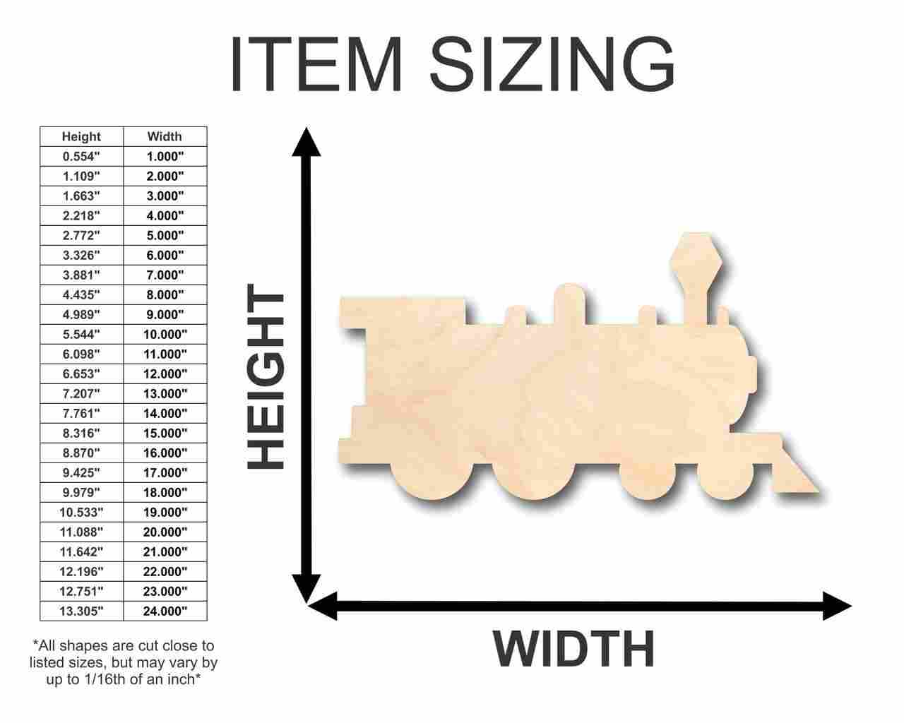 Unfinished Wood Train Shape - Craft - up to 46" DIY - Image 2