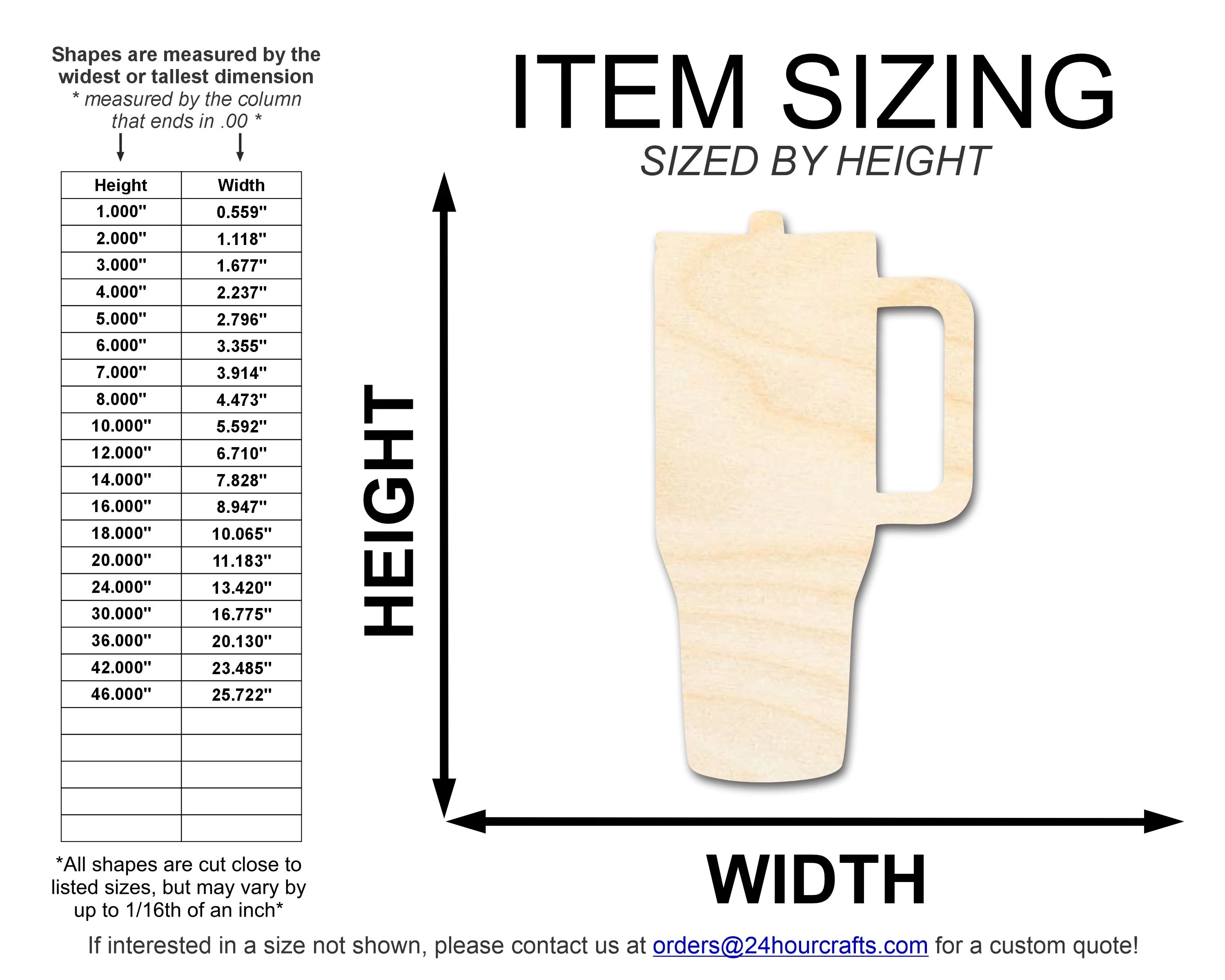 Unfinished Wood Travel Jug Shape | DIY Craft Cutout | up to 46" DIY - Image 2
