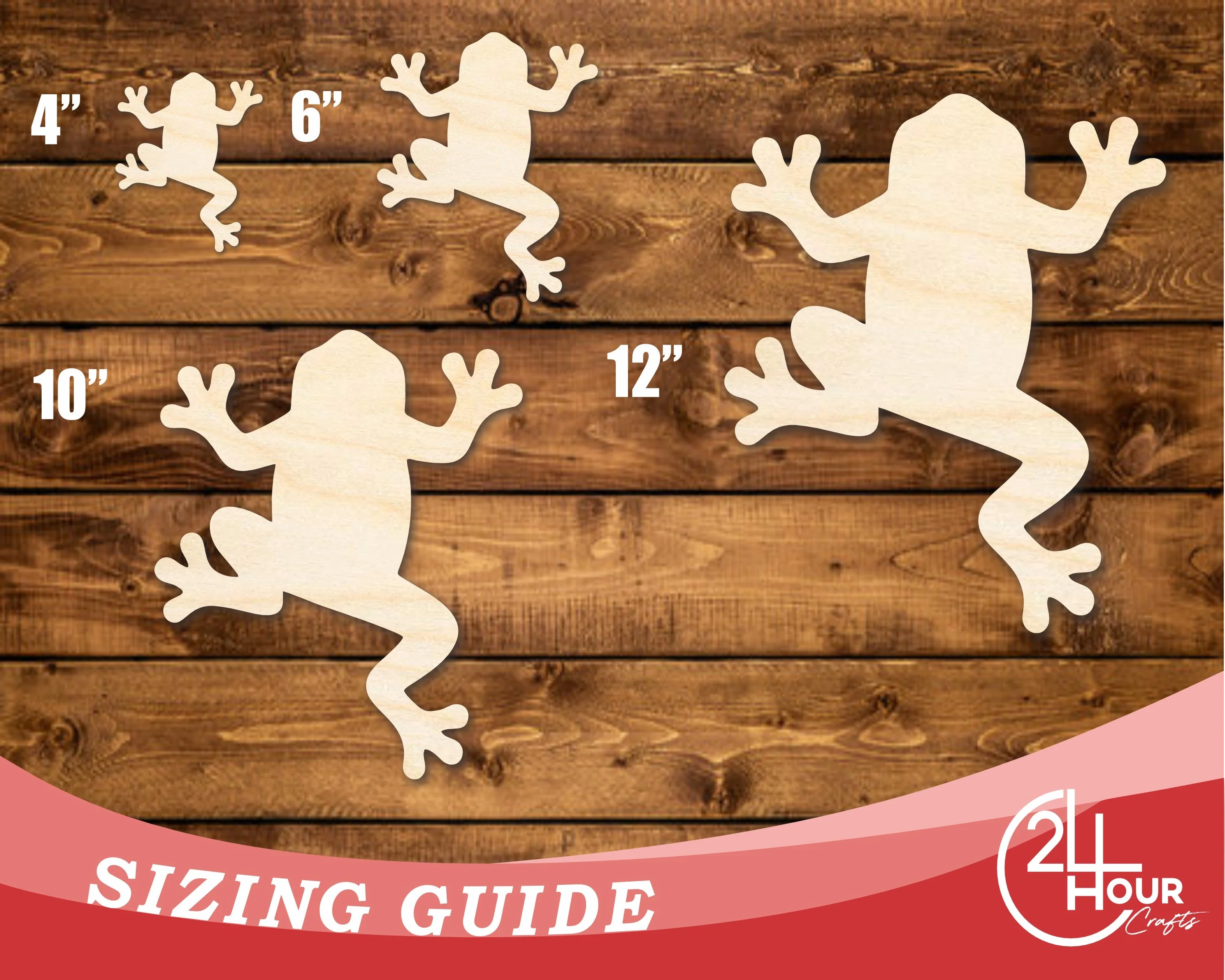 Unfinished Wood Tree Frog Climbing Shape | JGrondz | DIY Craft Cutout | up to 46" DIY - Image 3