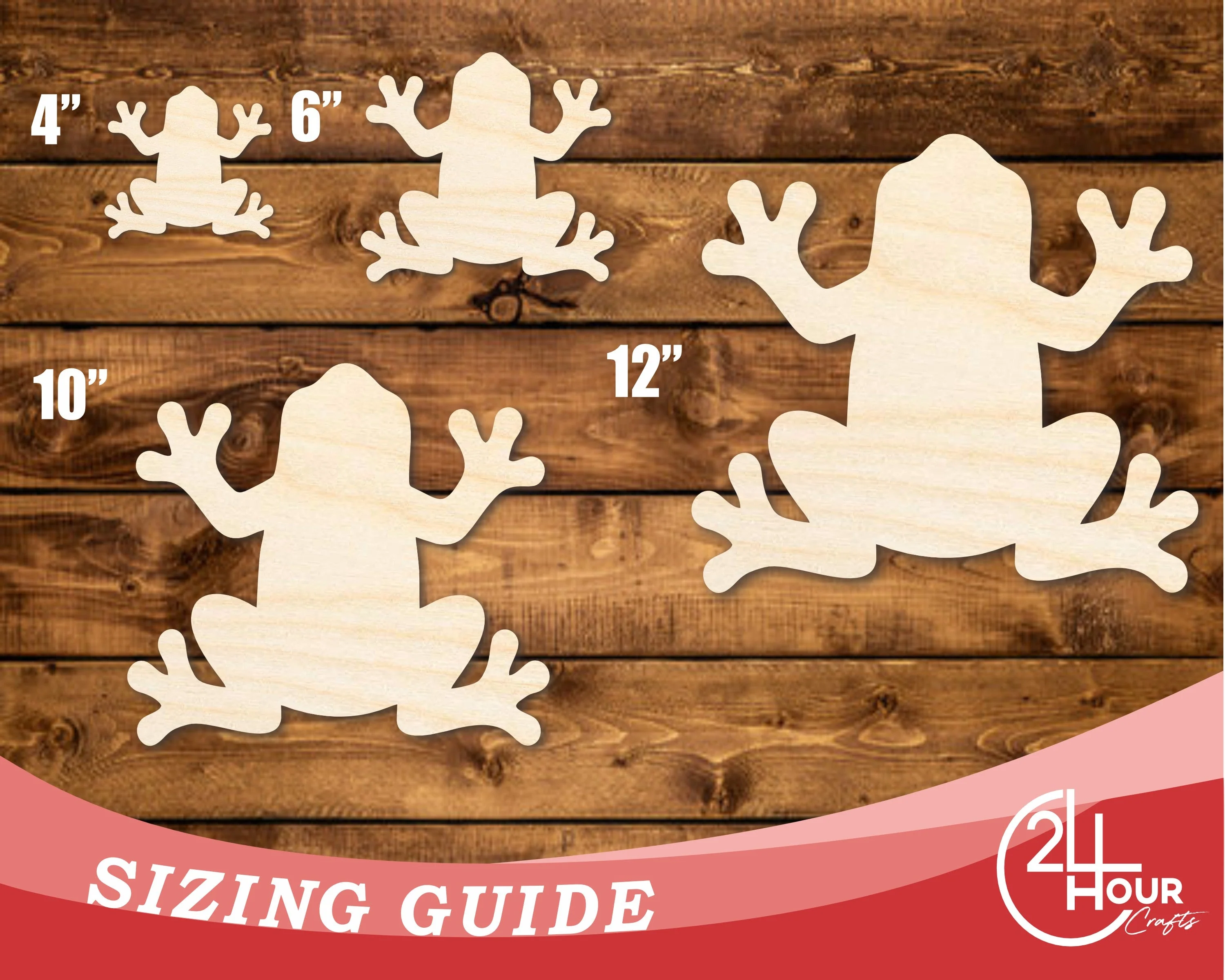 Unfinished Wood Tree Frog Shape | JGrondz | DIY Craft Cutout | up to 46" DIY - Image 3